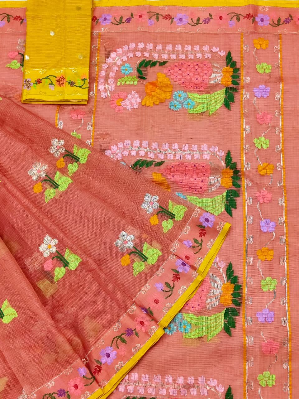 PURE BOTH SIDE PAITHNI BORDER ZARIKOTA HANDLOOM SAREE S-166