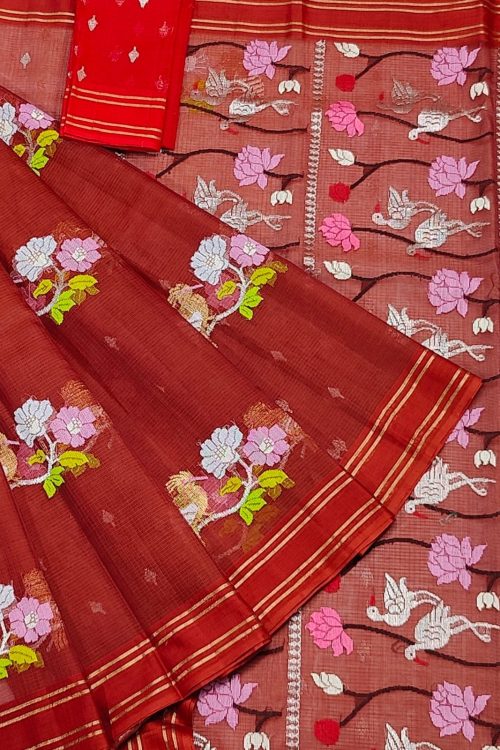PURE ZARIKOTA HANDLOOM BUTA SAREE WITH BLOUSE B1949