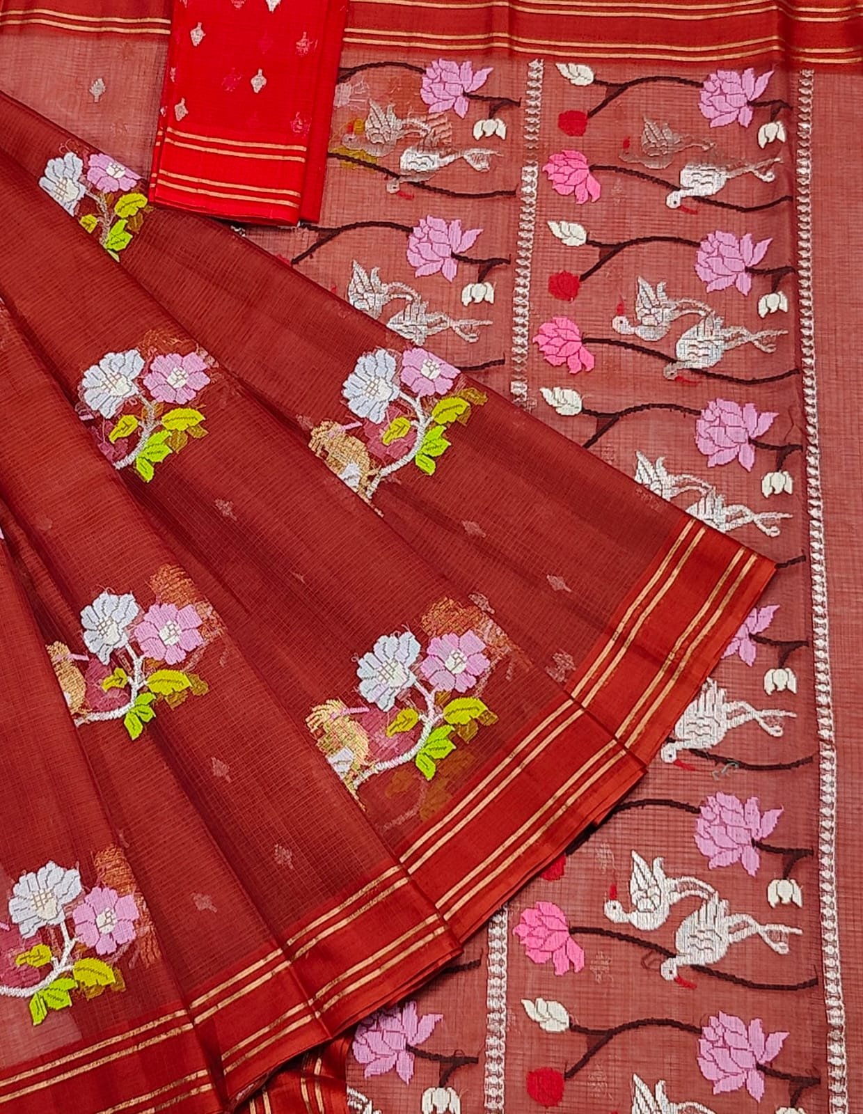 PURE ZARIKOTA HANDLOOM BUTA SAREE WITH BLOUSE B1949