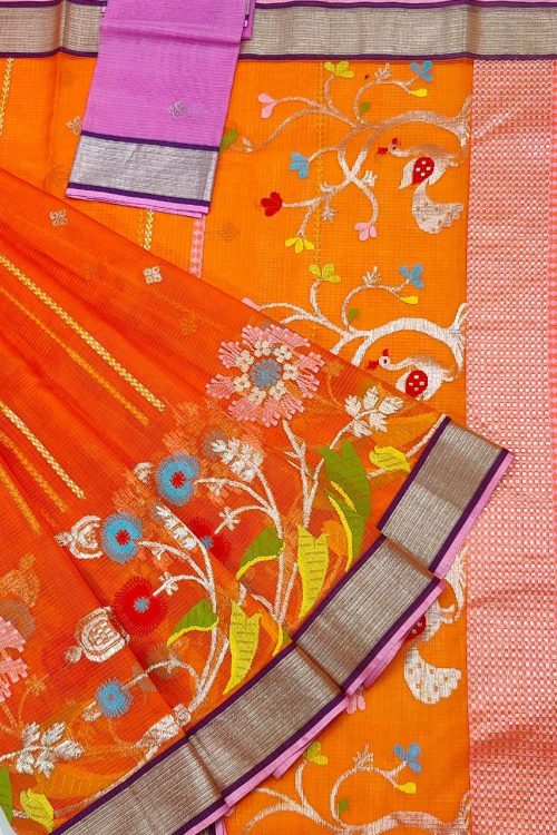 PURE SKIRT DESIGN ZARIKOTA HANDLOOM SAREE S-239