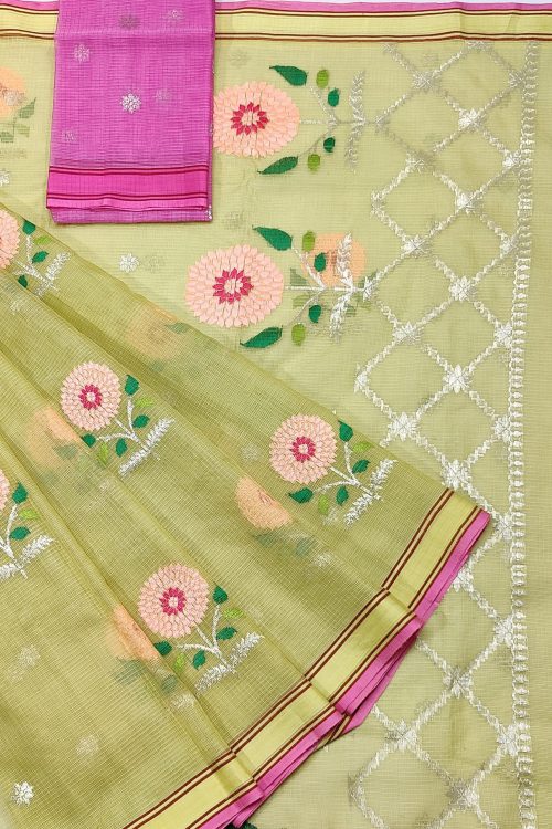 PURE ZARIKOTA HANDLOOM BUTA SAREE WITH BLOUSE B1951