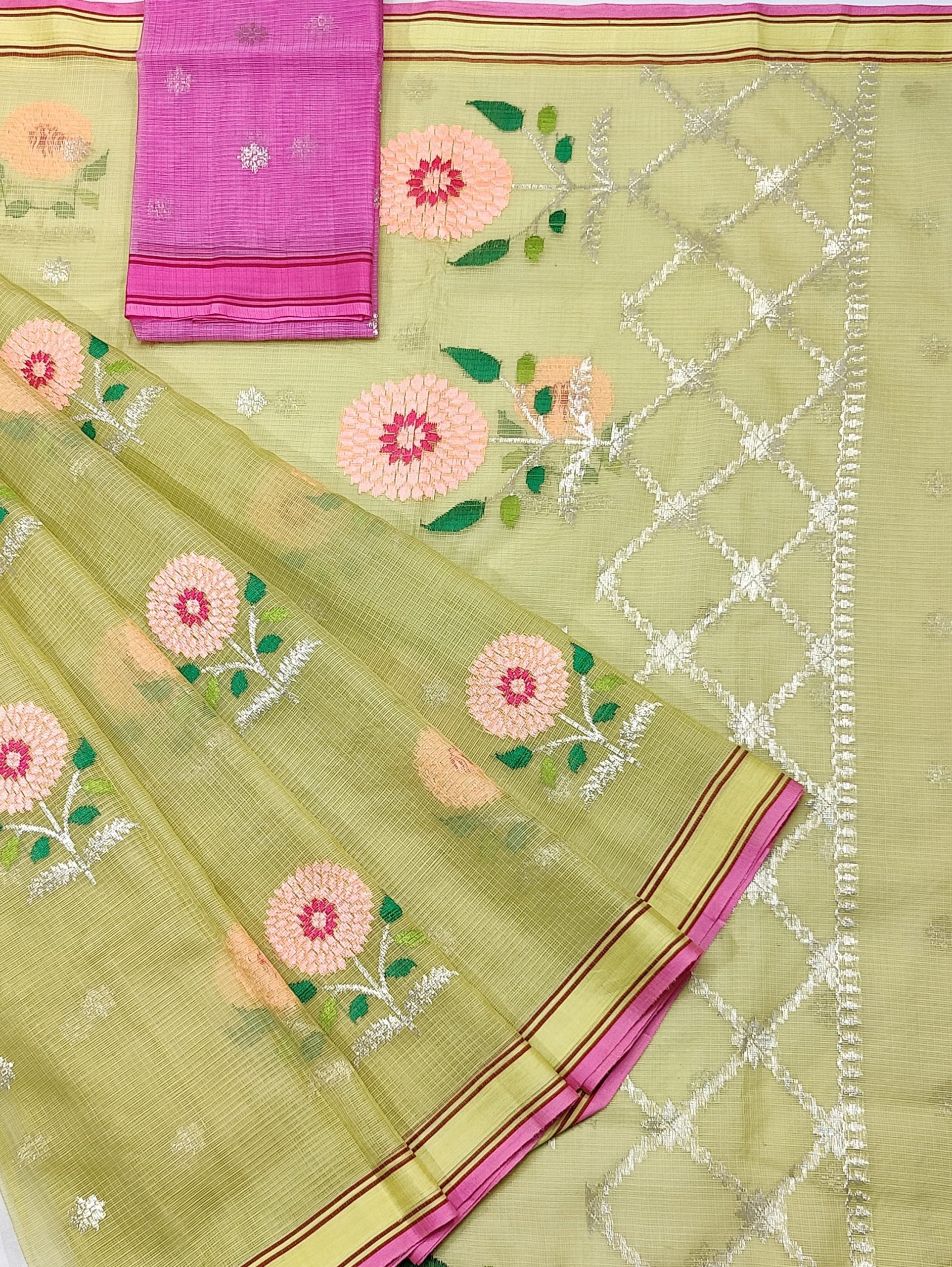 PURE ZARIKOTA HANDLOOM BUTA SAREE WITH BLOUSE B1951