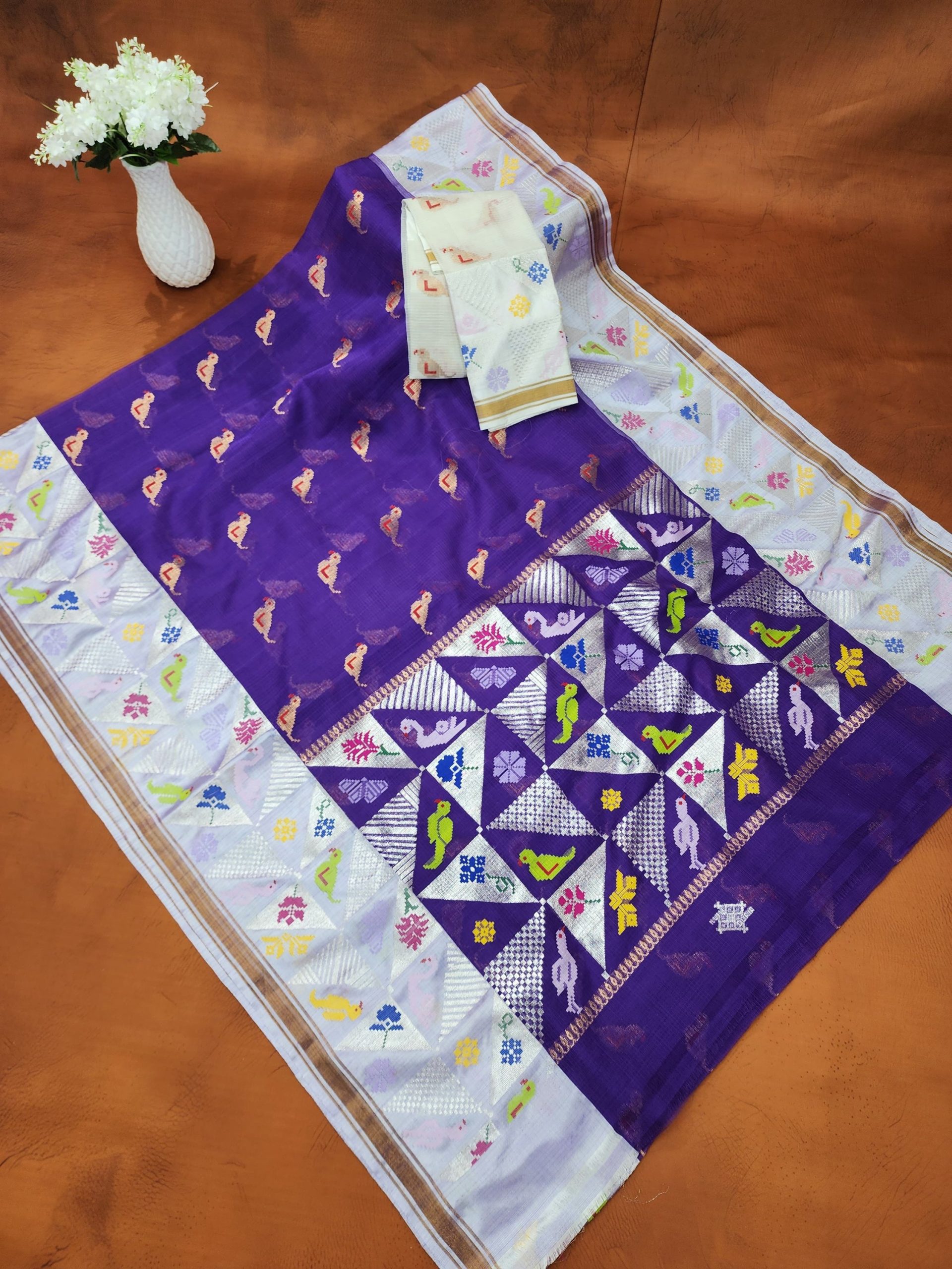 PURE BOTH SIDE PATOLA BORDER ZARIKOTA HANDLOOM SAREE S-167