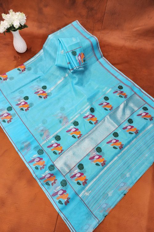 PURE ZARIKOTA HANDLOOM BUTA SAREE WITH BLOUSE B1956
