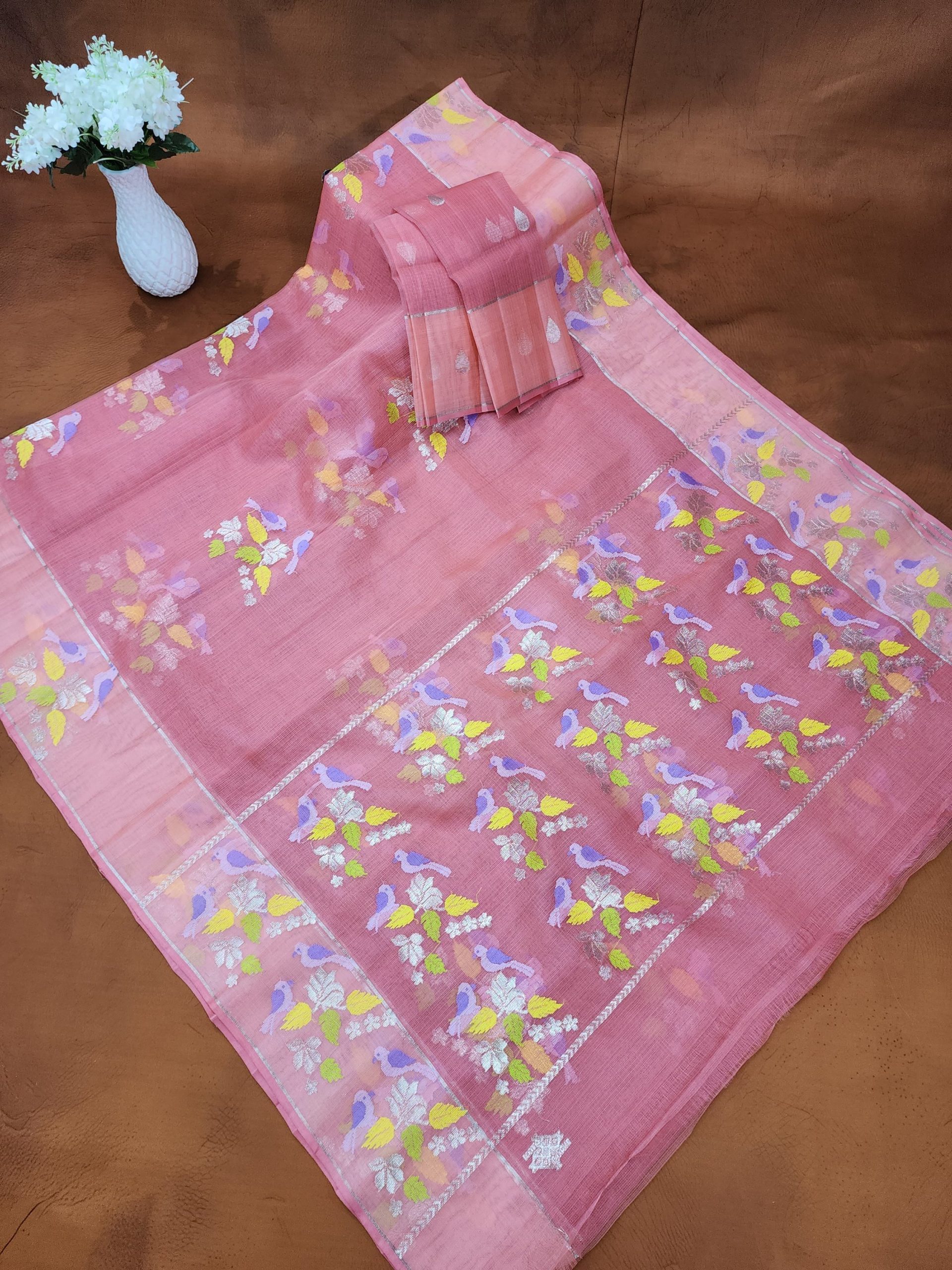 PURE ZARIKOTA HANDLOOM BUTA SAREE WITH BLOUSE B1957