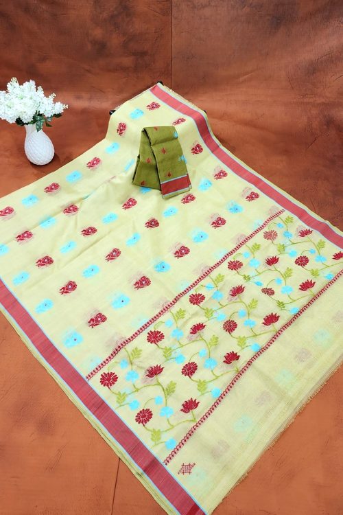 PURE ZARIKOTA HANDLOOM BUTA SAREE WITH BLOUSE B1958