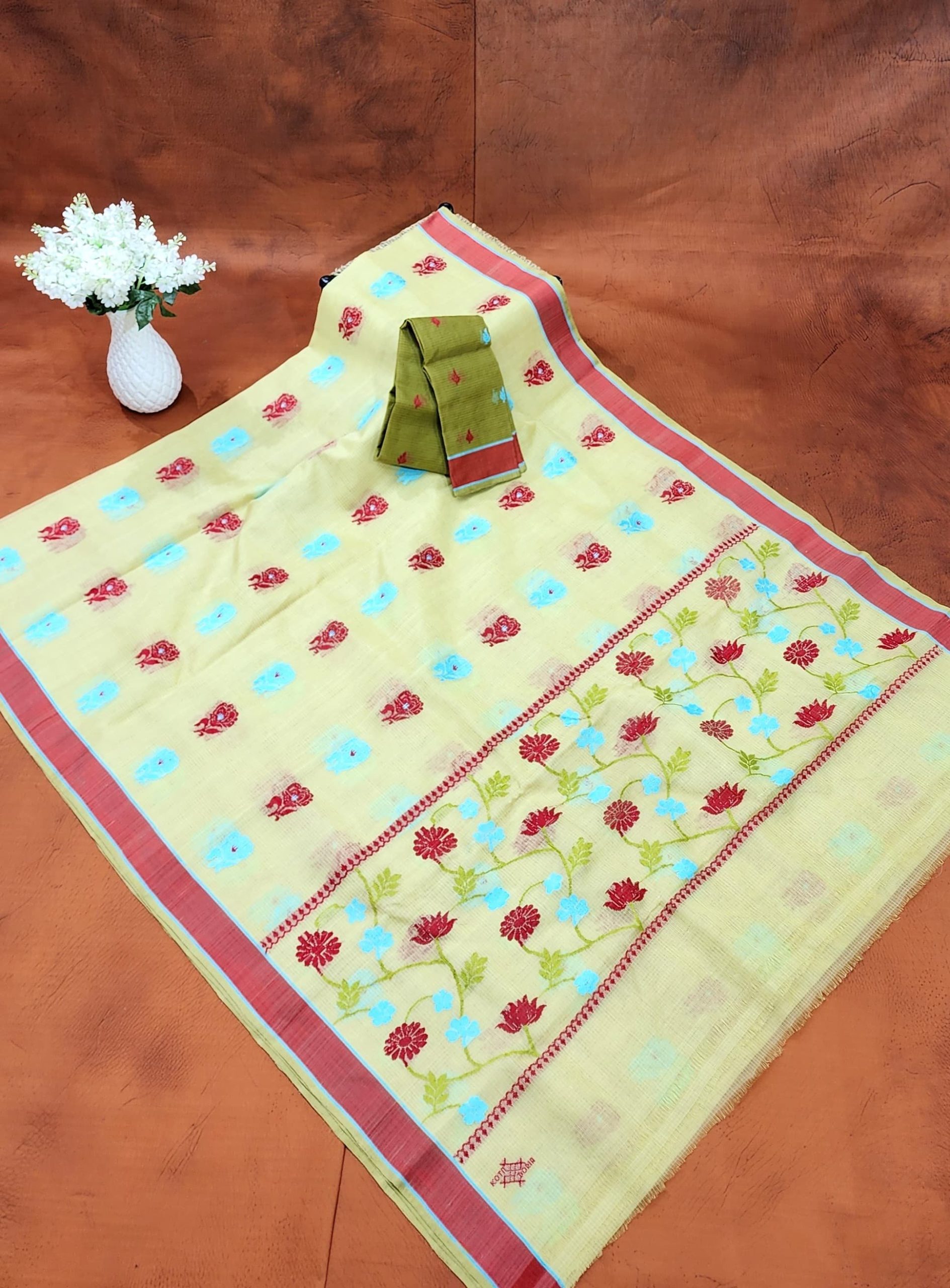 PURE ZARIKOTA HANDLOOM BUTA SAREE WITH BLOUSE B1958