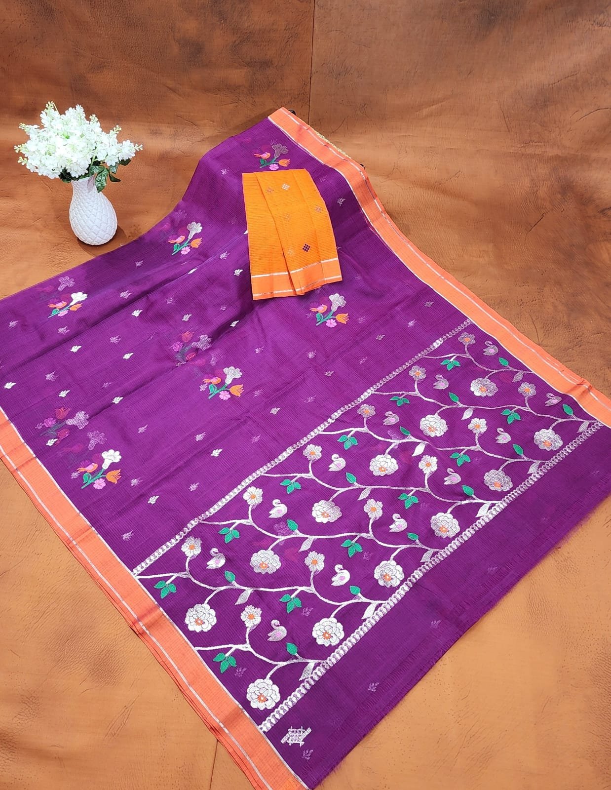 PURE ZARIKOTA HANDLOOM BUTA SAREE WITH BLOUSE B1960