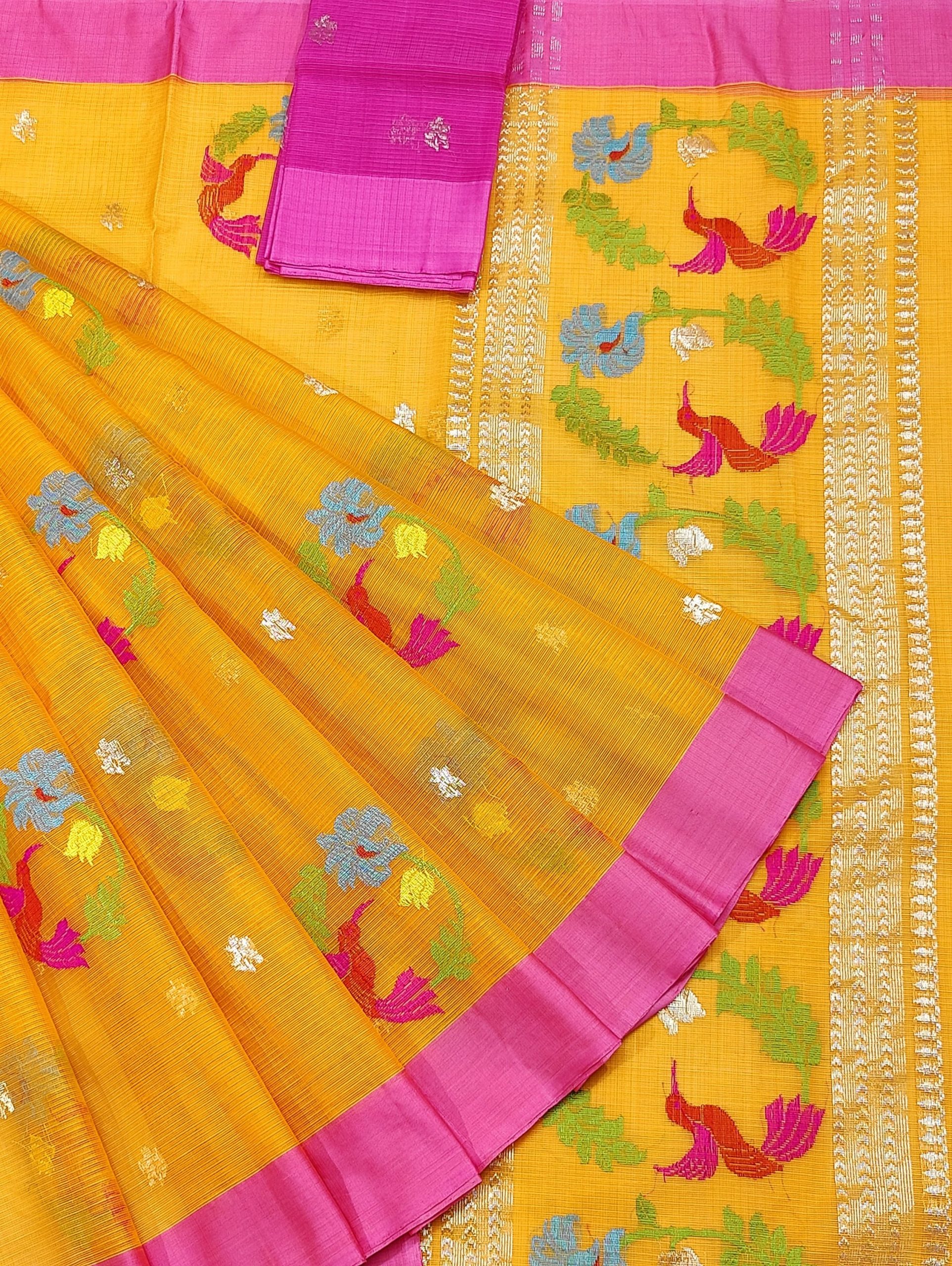 PURE ZARIKOTA HANDLOOM BUTA SAREE WITH BLOUSE B1962