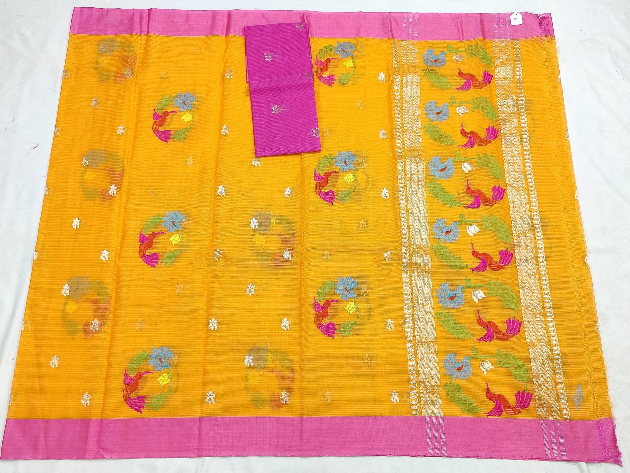 PURE ZARIKOTA HANDLOOM BUTA SAREE WITH BLOUSE B1962 - Image 4