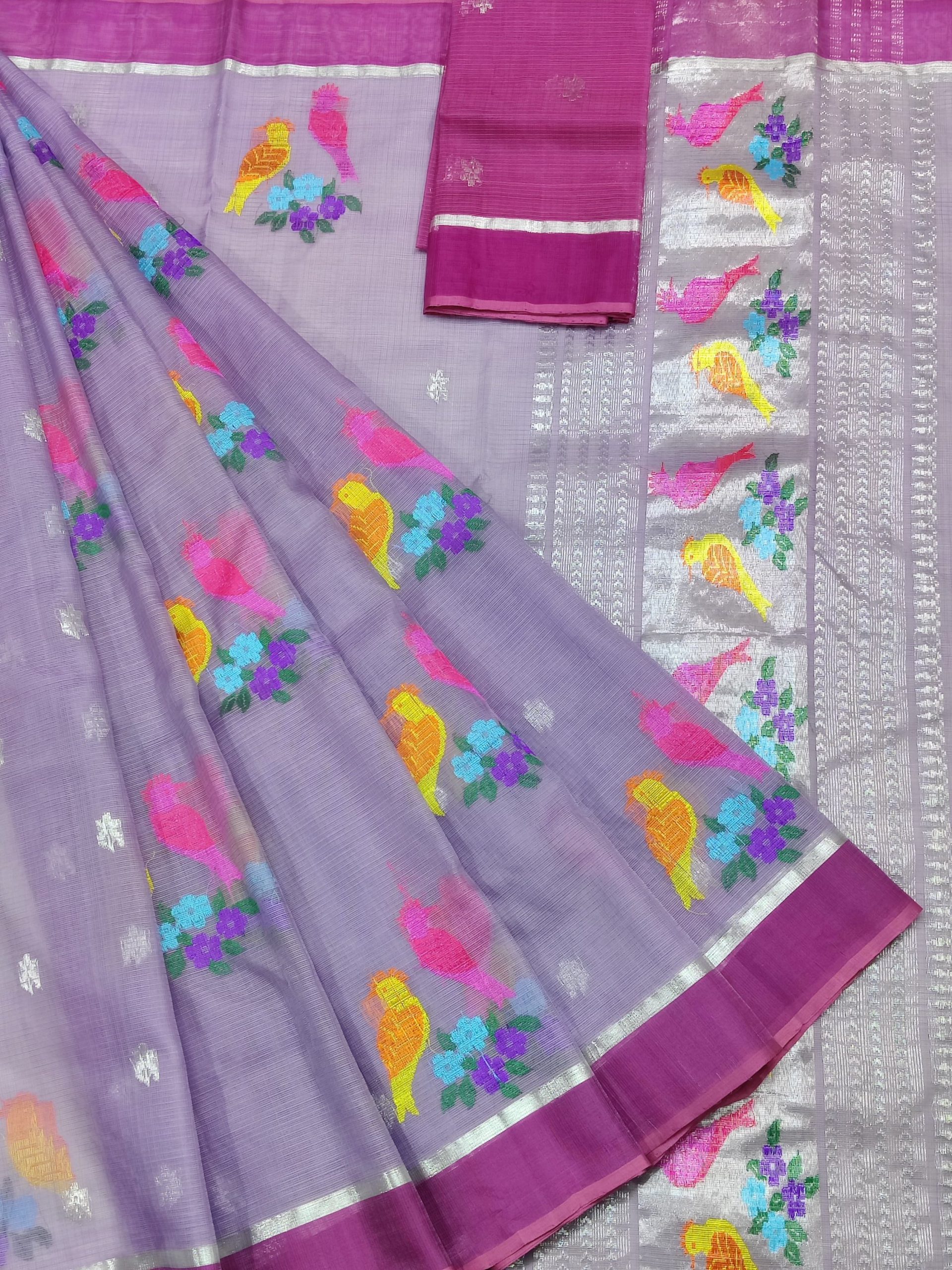 PURE ZARIKOTA HANDLOOM BUTA SAREE WITH BLOUSE B1964