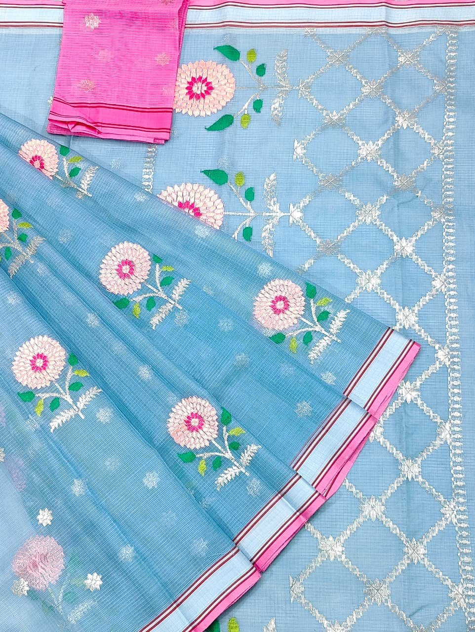 PURE ZARIKOTA HANDLOOM BUTA SAREE WITH BLOUSE B1965