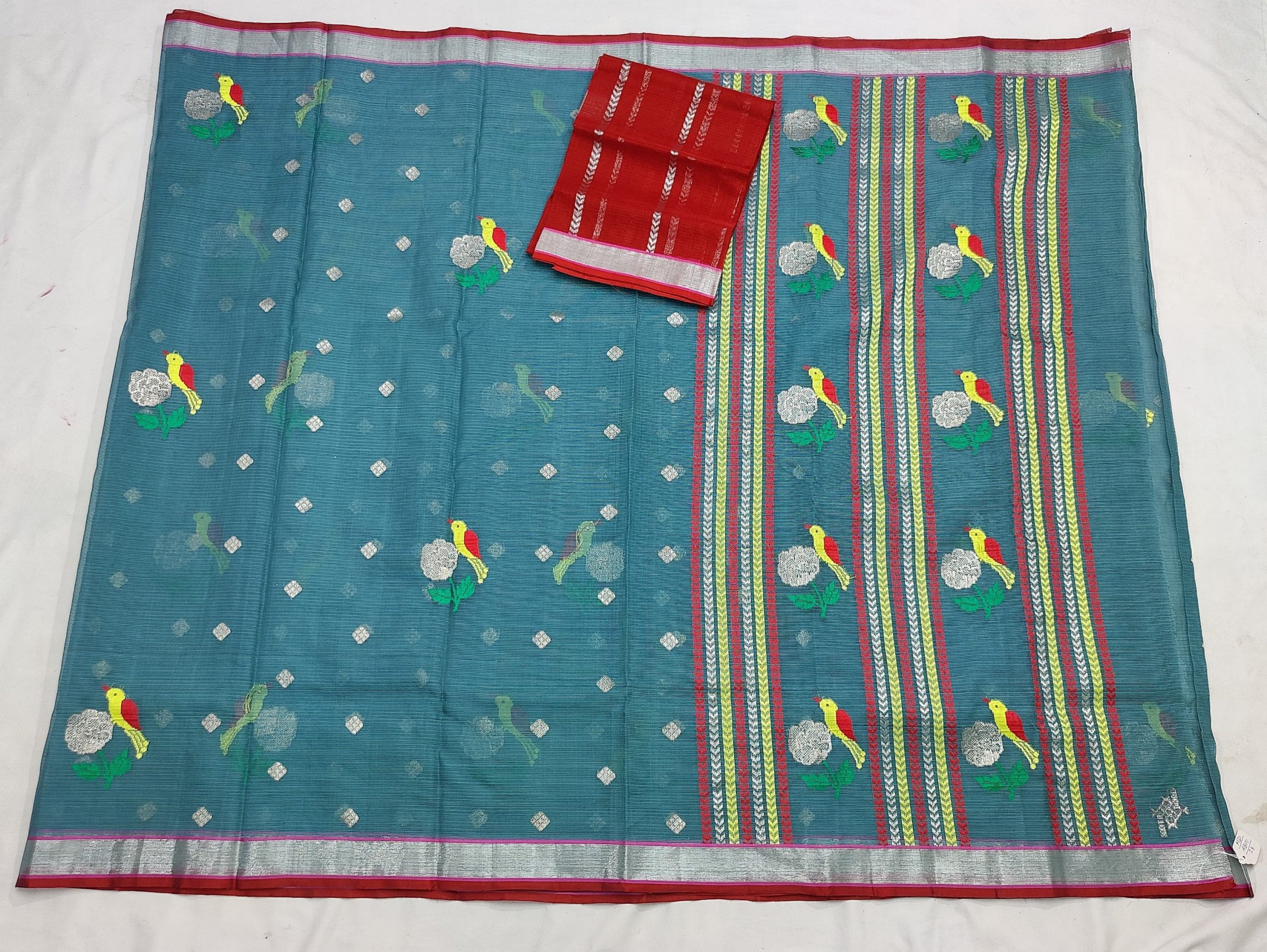 PURE ZARIKOTA HANDLOOM BUTA SAREE WITH BLOUSE B1966 - Image 4