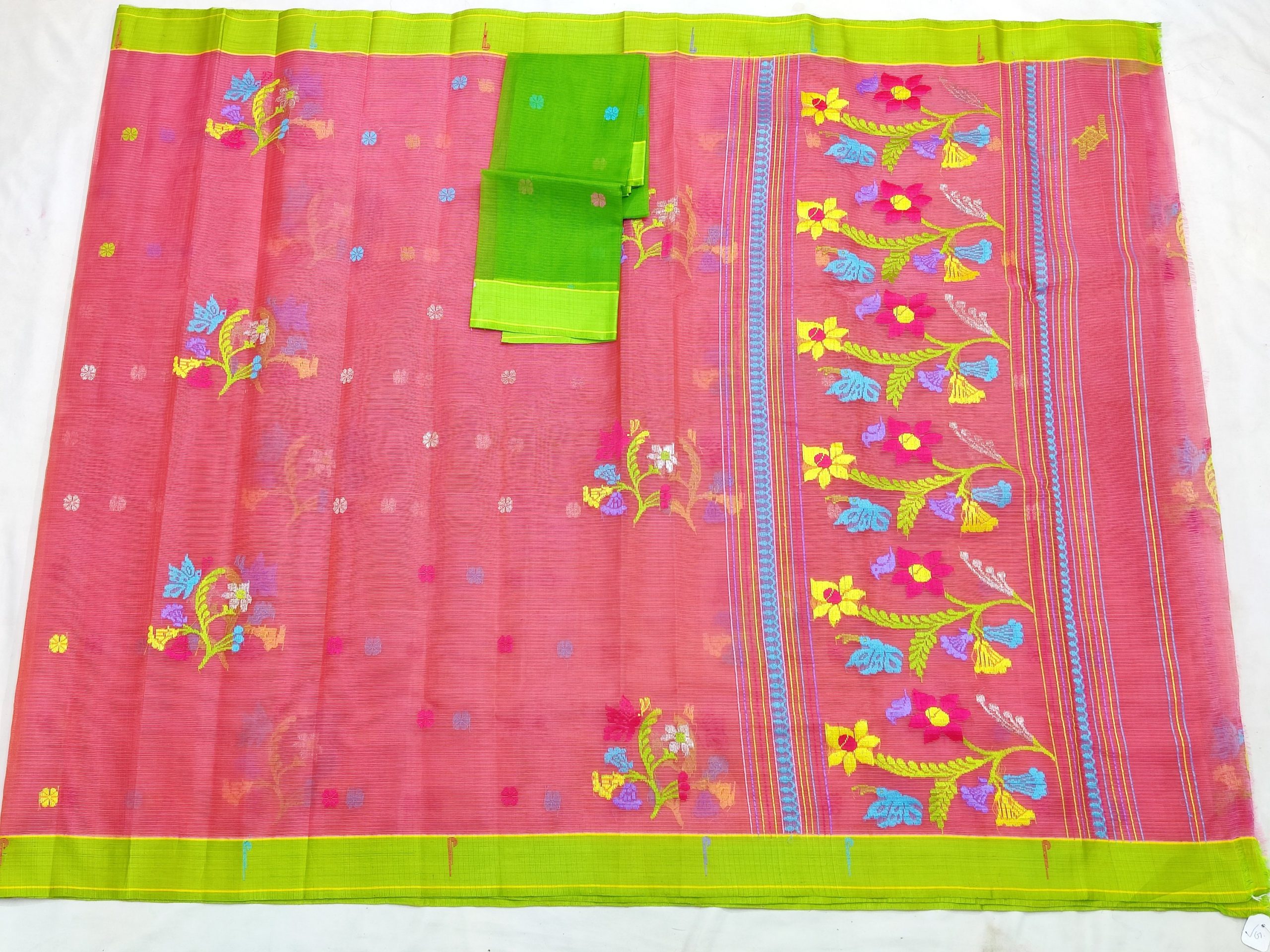 PURE ZARIKOTA HANDLOOM BUTA SAREE WITH BLOUSE B1967 - Image 4