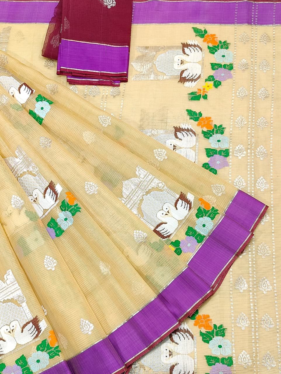 PURE ZARIKOTA HANDLOOM BUTA SAREE WITH BLOUSE B1968