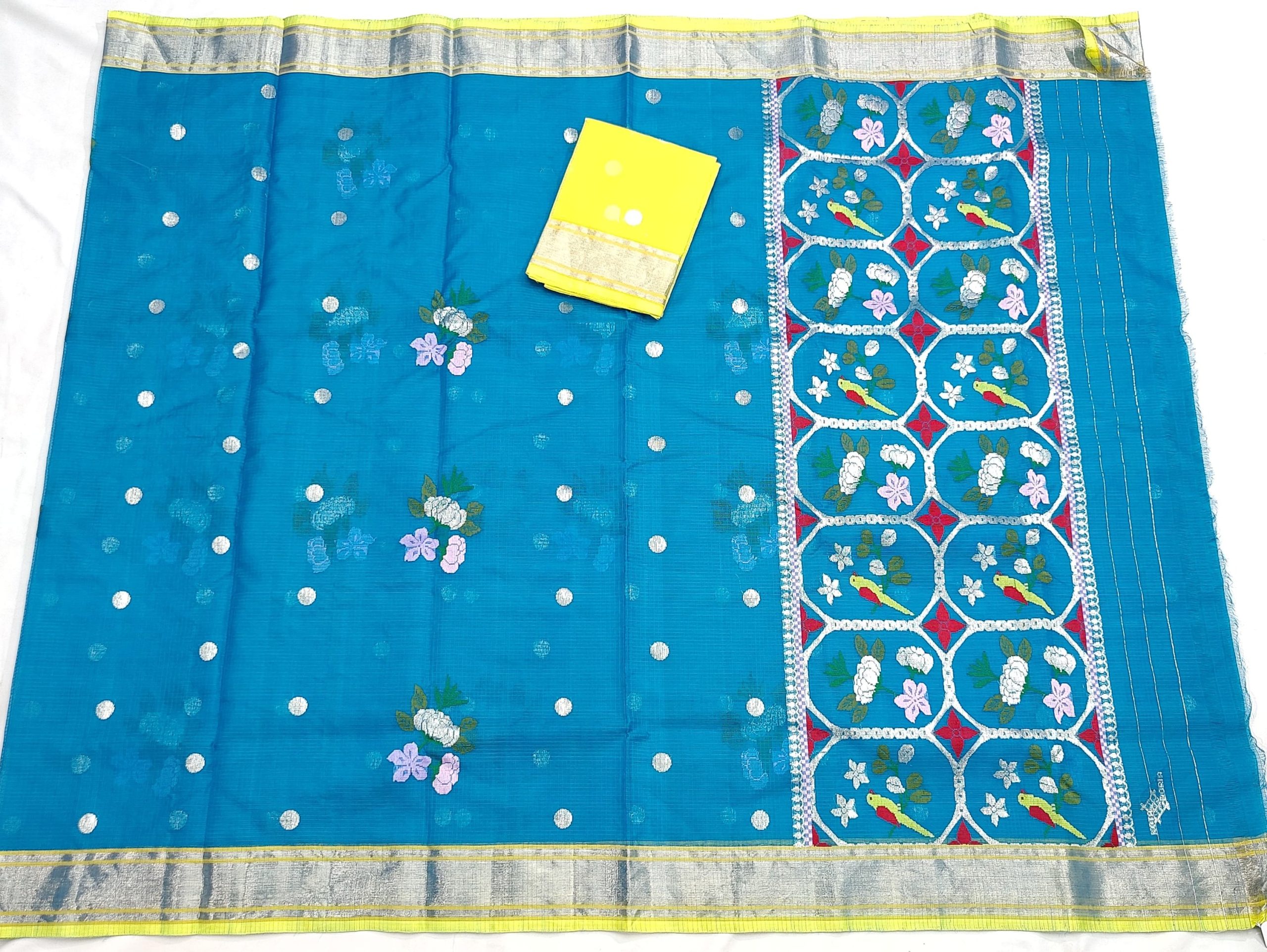 PURE ZARIKOTA HANDLOOM BUTA SAREE WITH BLOUSE B1970 - Image 4