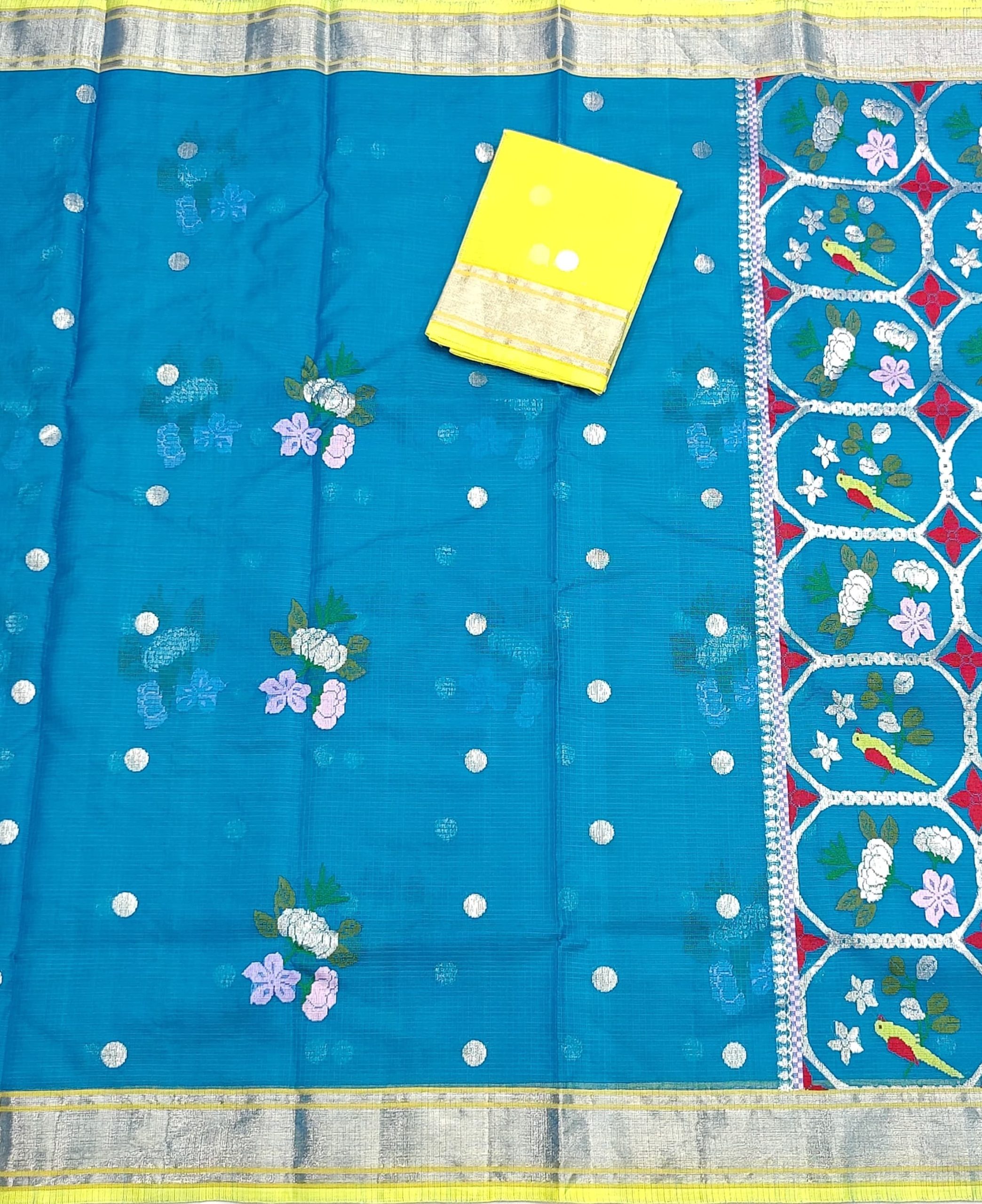 PURE ZARIKOTA HANDLOOM BUTA SAREE WITH BLOUSE B1970 - Image 3