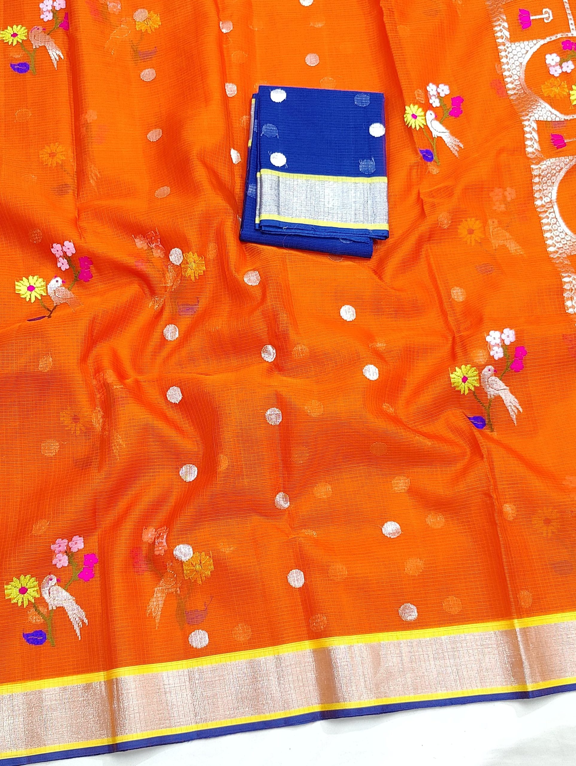 PURE ZARIKOTA HANDLOOM BUTA SAREE WITH BLOUSE B1971 - Image 2