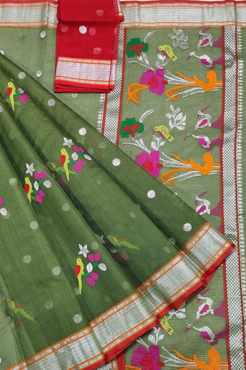 PURE ZARIKOTA HANDLOOM BUTA SAREE WITH BLOUSE B1973