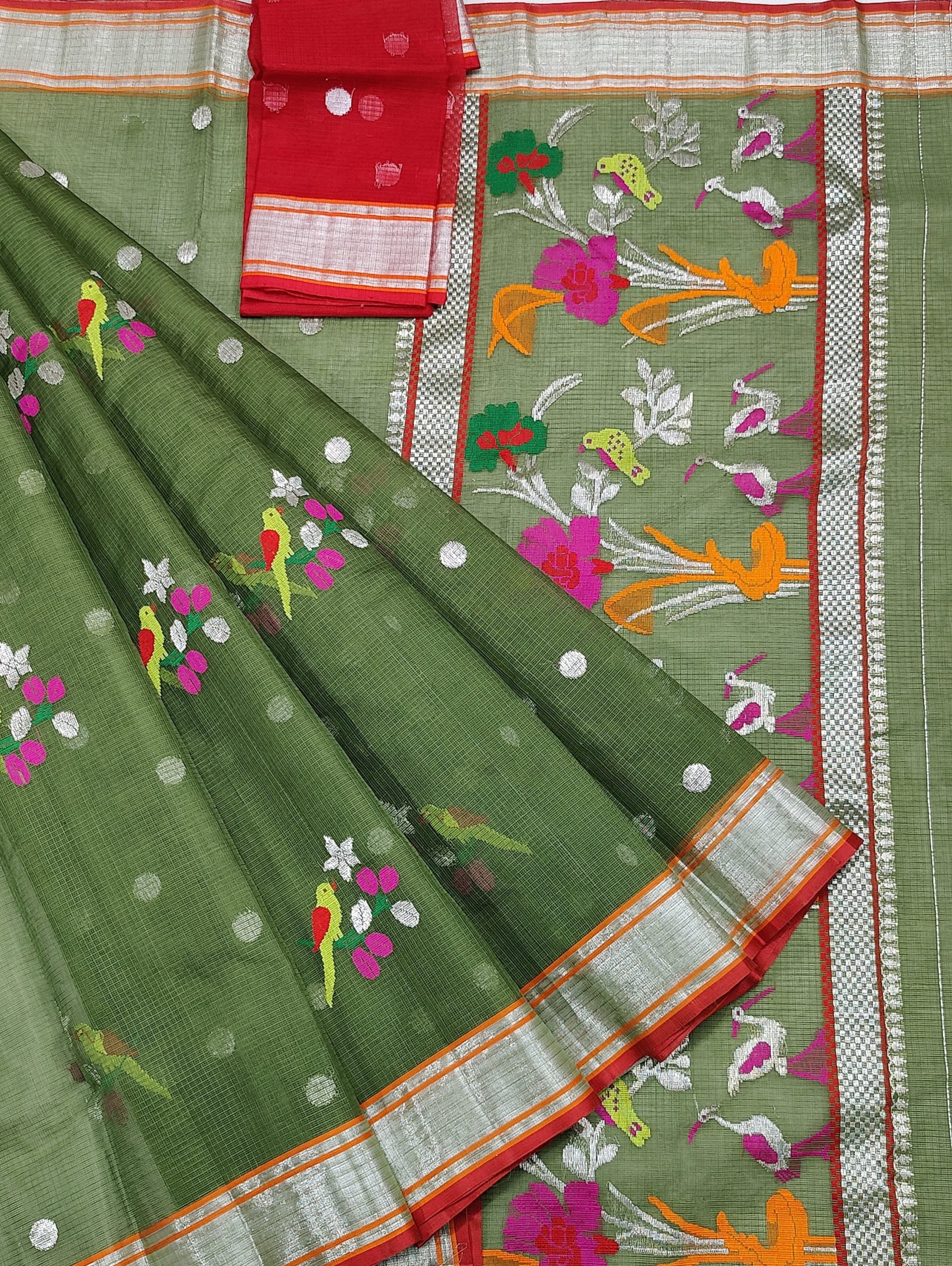 PURE ZARIKOTA HANDLOOM BUTA SAREE WITH BLOUSE B1973
