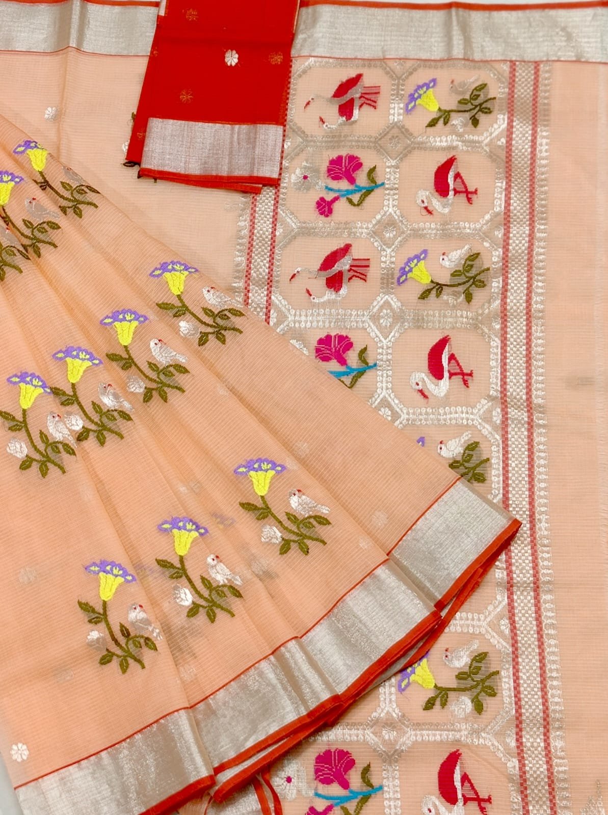 PURE ZARIKOTA HANDLOOM BUTA SAREE WITH BLOUSE B1977