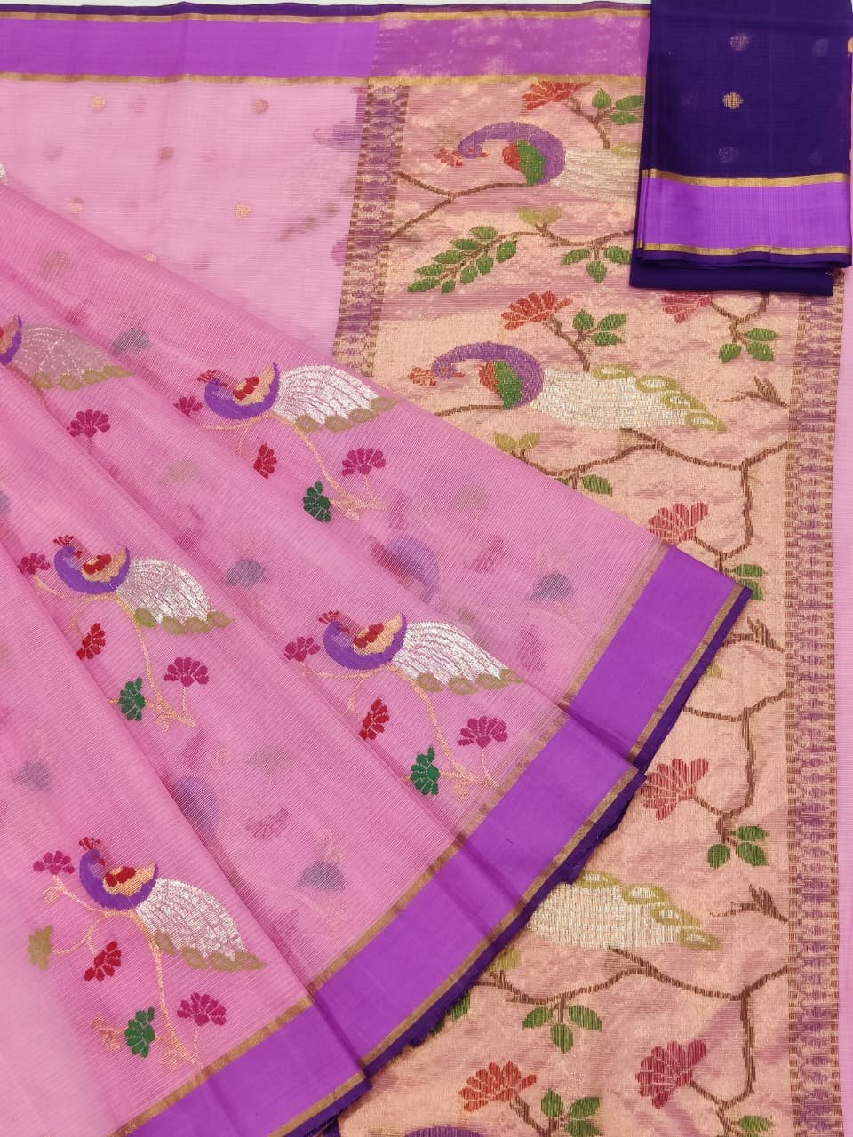 PURE ZARIKOTA HANDLOOM BUTA SAREE WITH BLOUSE B1982