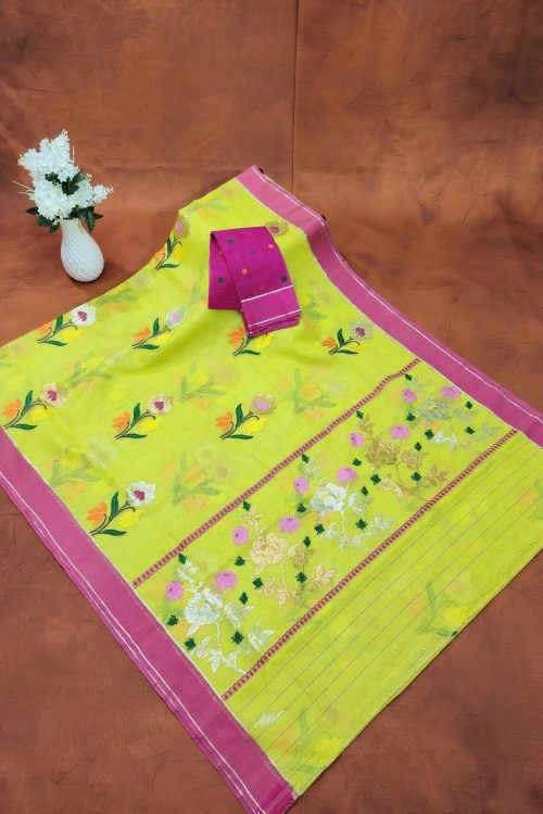 PURE ZARIKOTA HANDLOOM BUTA SAREE WITH BLOUSE B1986