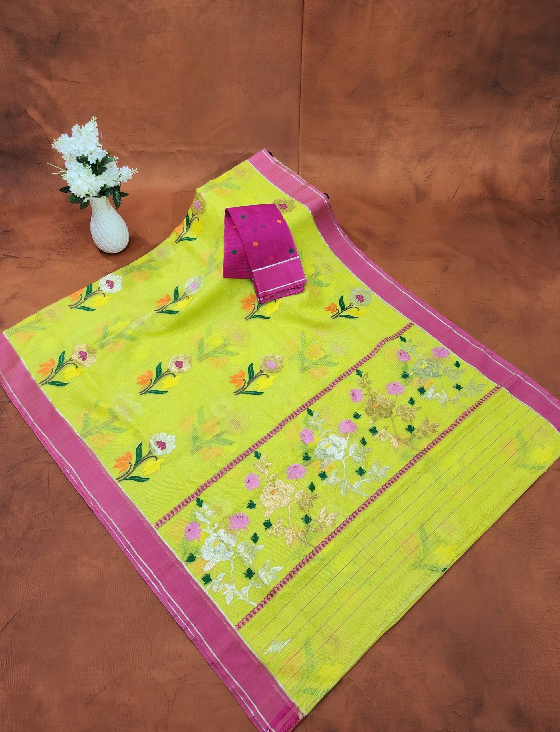 PURE ZARIKOTA HANDLOOM BUTA SAREE WITH BLOUSE B1986