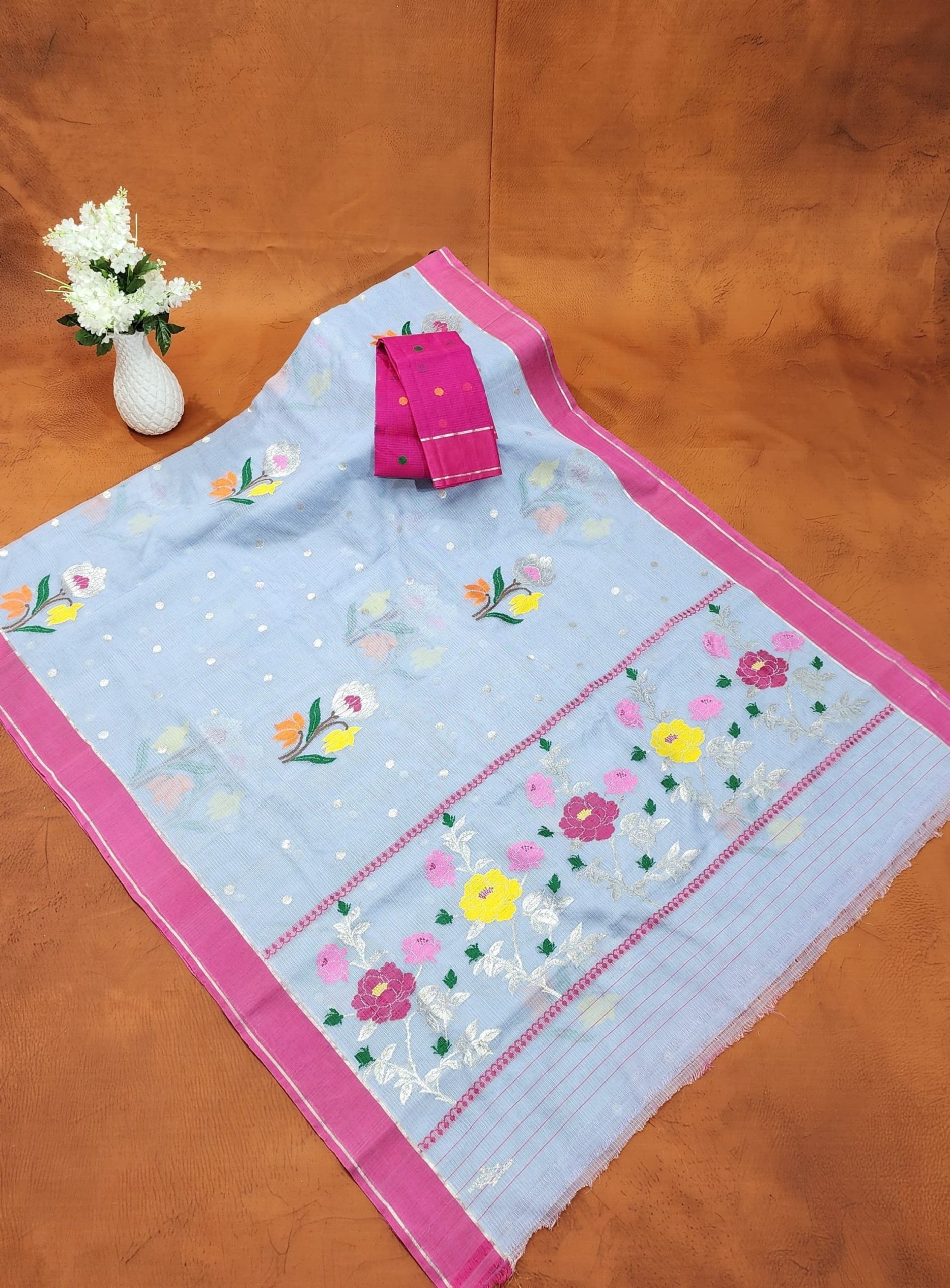 PURE ZARIKOTA HANDLOOM BUTA SAREE WITH BLOUSE B1988
