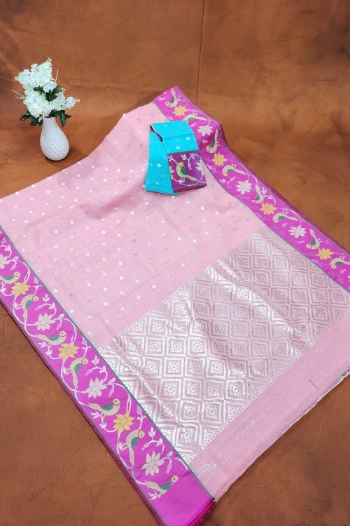 PURE BOTH SIDE PAITHANI BORDER ZARIKOTA HANDLOOM SAREE S-169