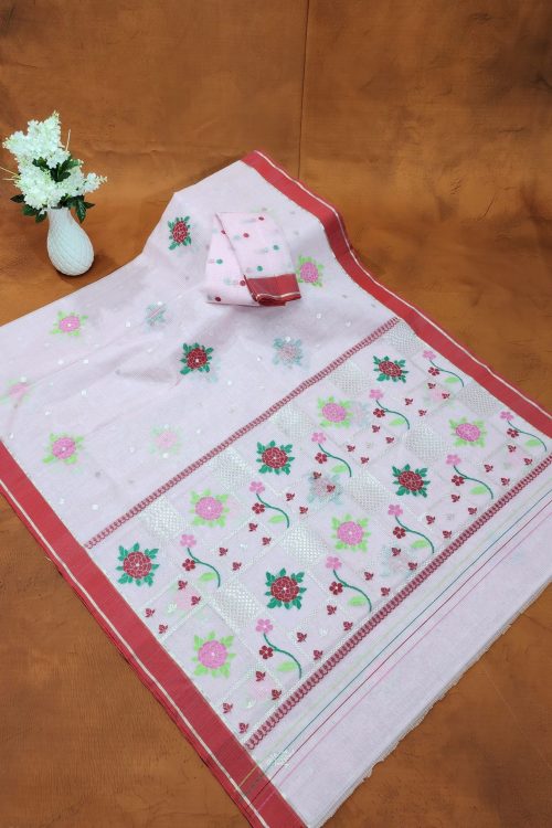 PURE ZARIKOTA HANDLOOM BUTA SAREE WITH BLOUSE B1991