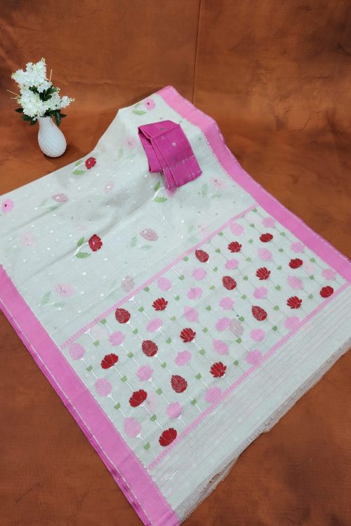 PURE ZARIKOTA HANDLOOM BUTA SAREE WITH BLOUSE B1994