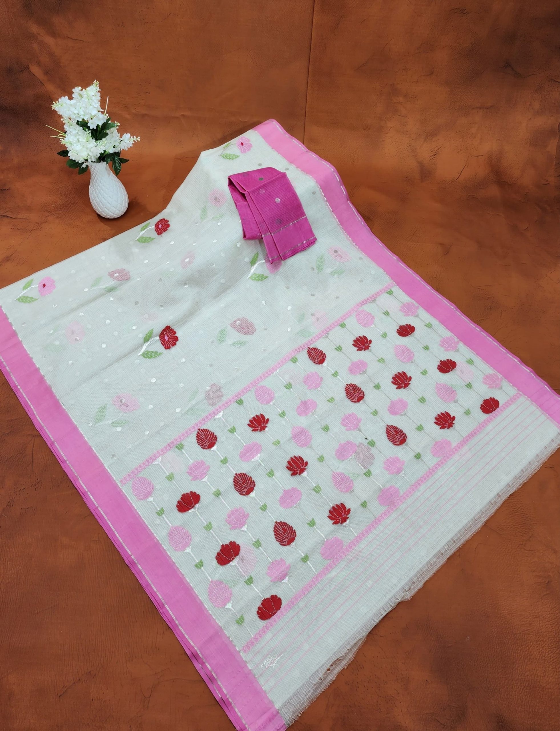 PURE ZARIKOTA HANDLOOM BUTA SAREE WITH BLOUSE B1994