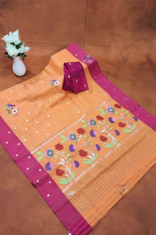 PURE ZARIKOTA HANDLOOM BUTA SAREE WITH BLOUSE B1996