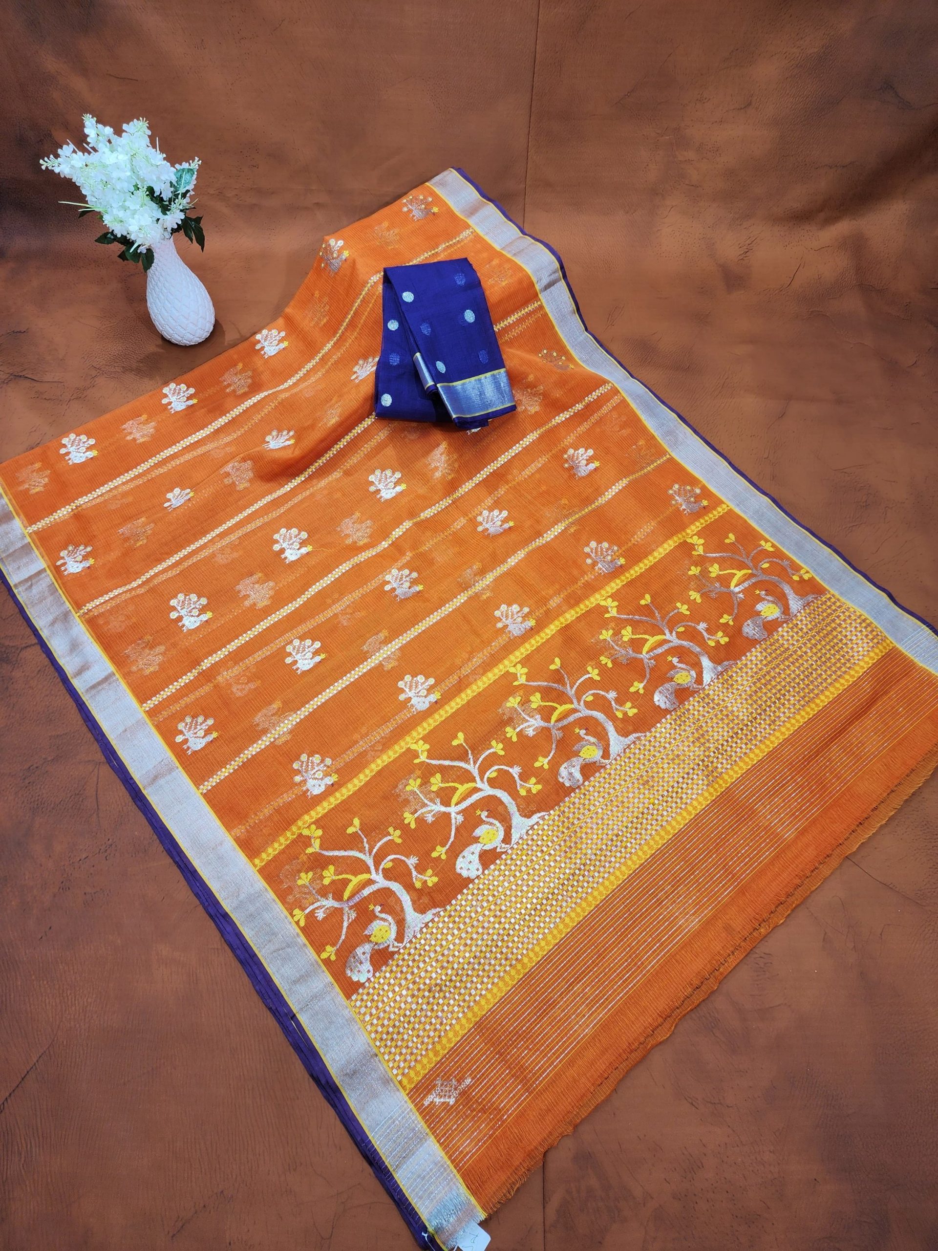 PURE ZARIKOTA HANDLOOM BUTA SAREE WITH BLOUSE B1999