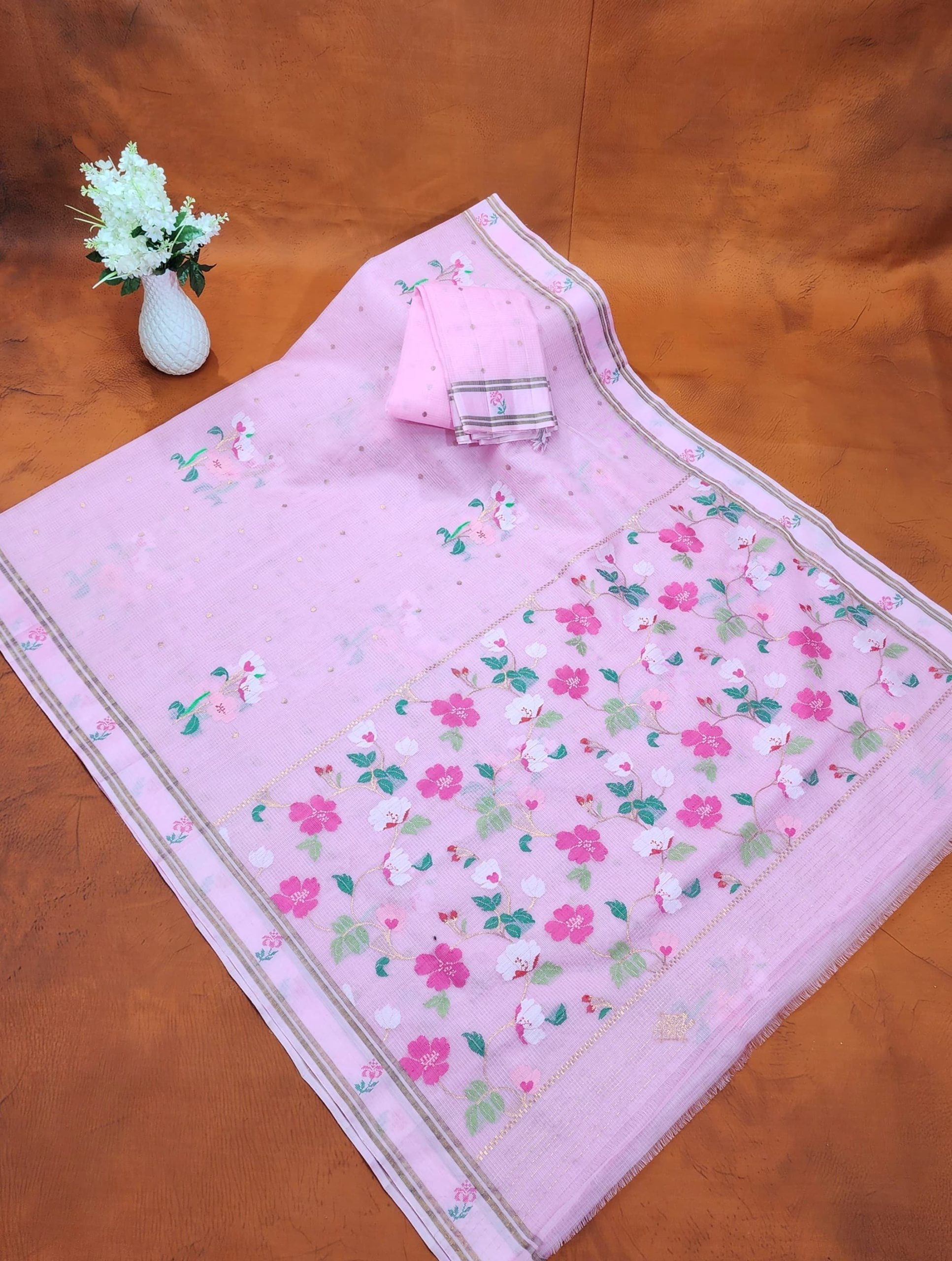 PURE ZARIKOTA HANDLOOM BUTA SAREE WITH BLOUSE B2000