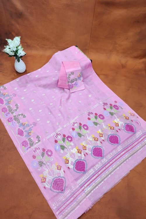 PURE BIG PAITHANI BORDER ZARIKOTA HANDLOOM SAREE S-170
