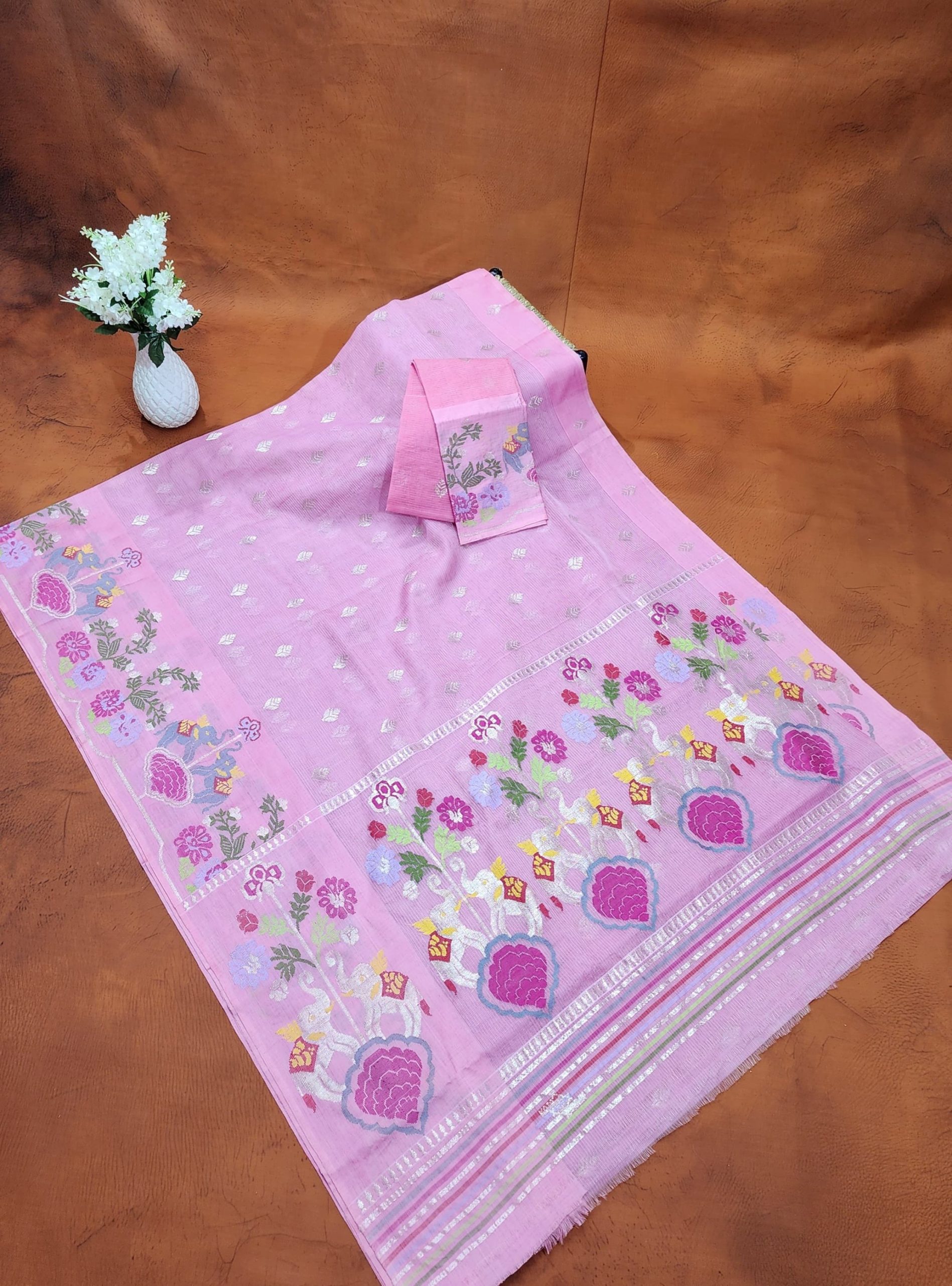 PURE BIG PAITHANI BORDER ZARIKOTA HANDLOOM SAREE S-170