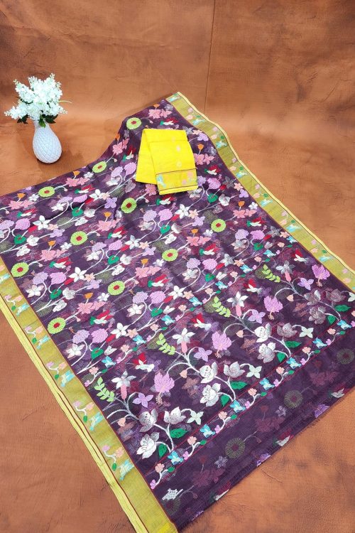 PURE ALL OVER JAAL ZARIKOTA HANDLOOM SAREE WITH BLOUSE_J633