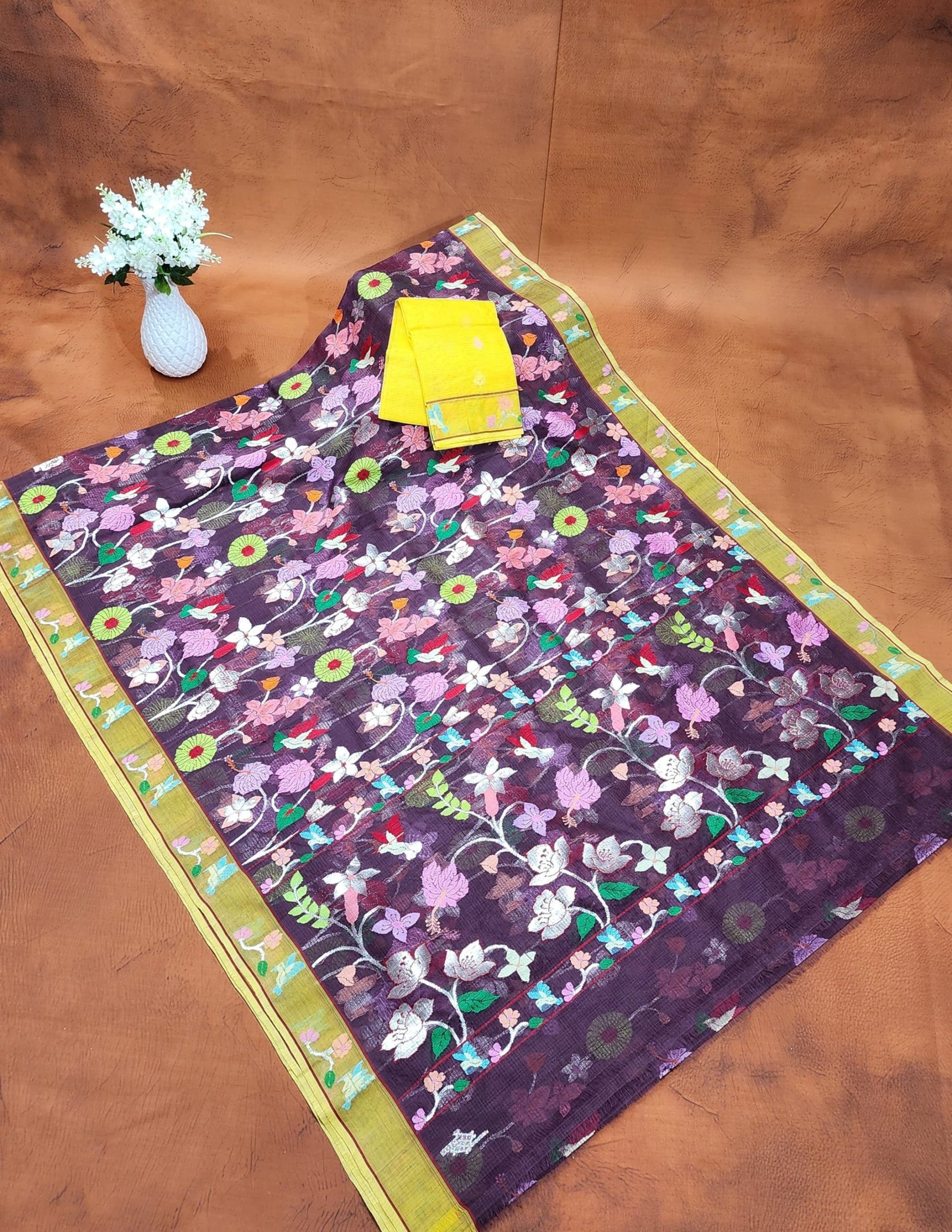 PURE ALL OVER JAAL ZARIKOTA HANDLOOM SAREE WITH BLOUSE_J633