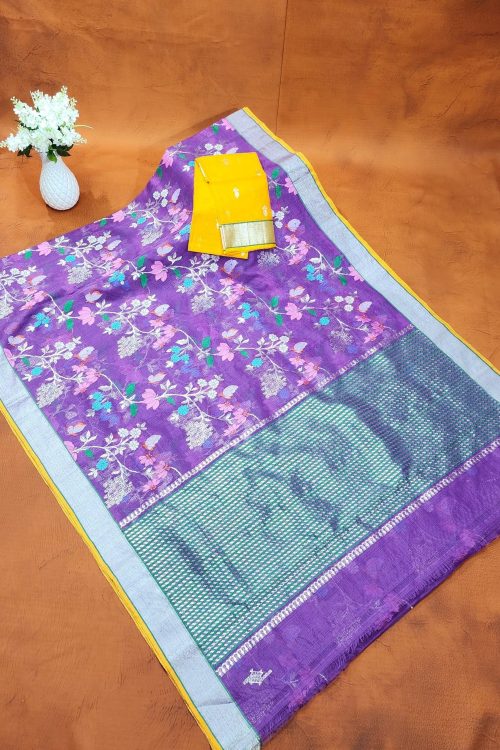 PURE ALL OVER JAAL ZARIKOTA HANDLOOM SAREE WITH BLOUSE_J632