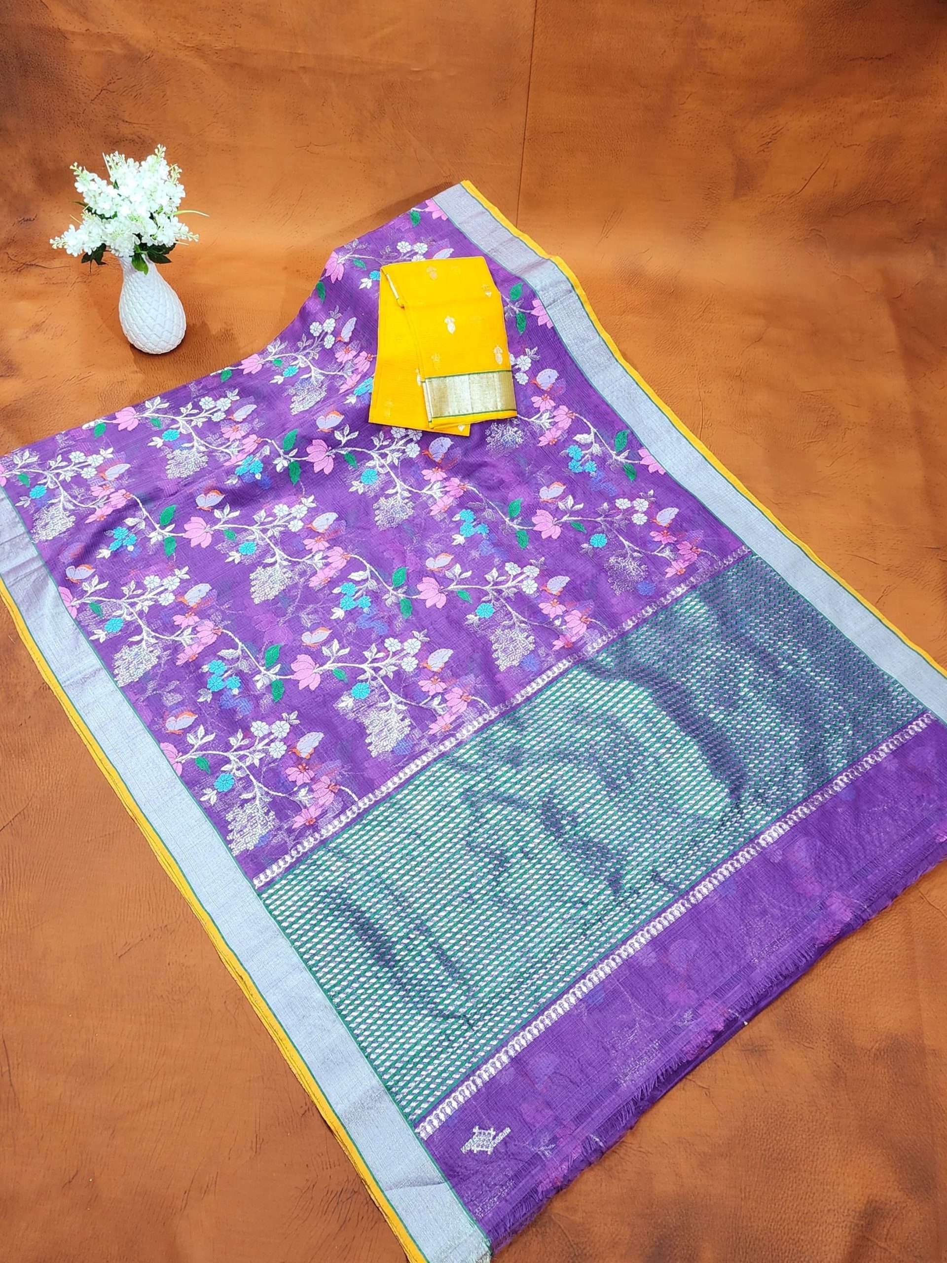 PURE ALL OVER JAAL ZARIKOTA HANDLOOM SAREE WITH BLOUSE_J632