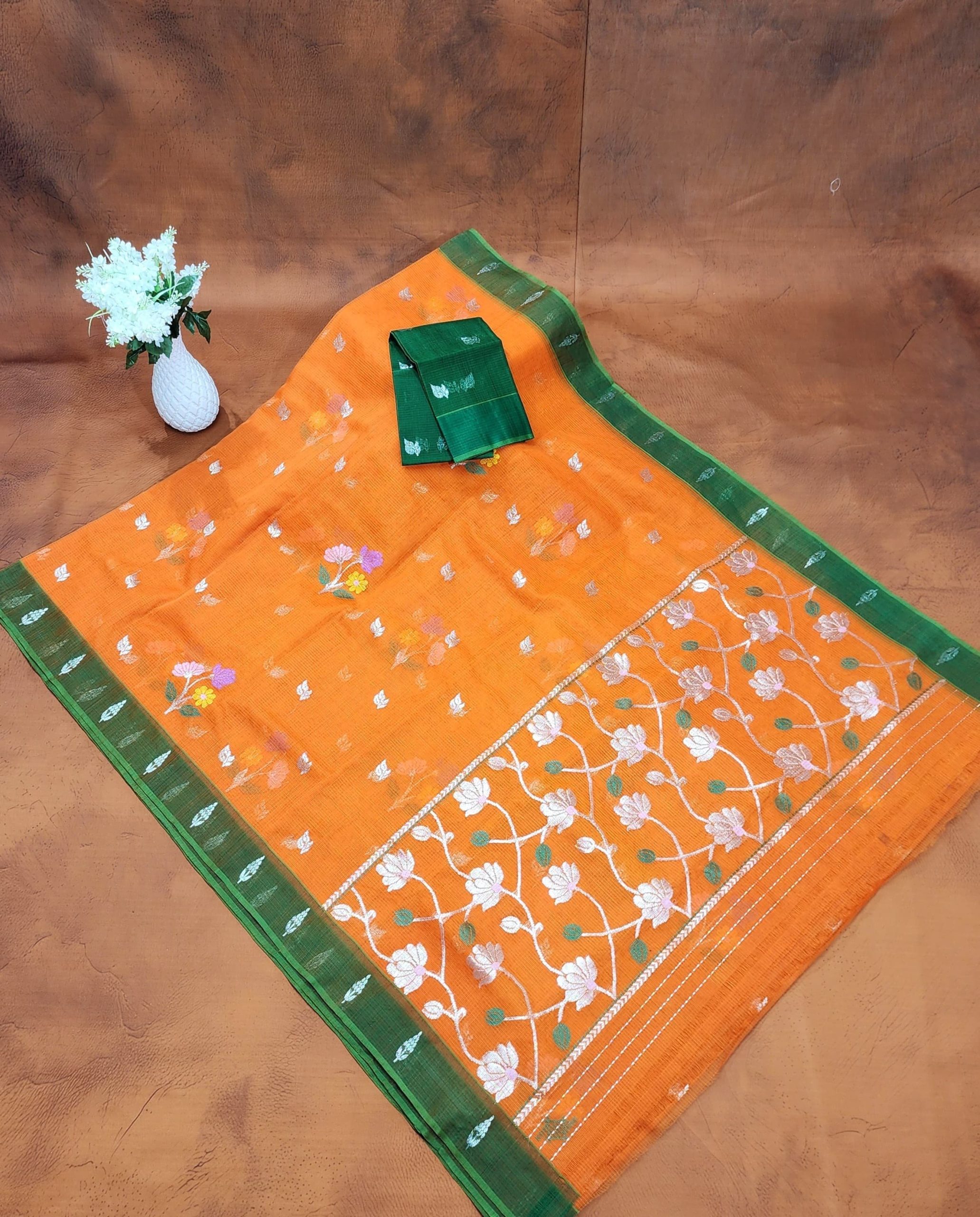 PURE ZARIKOTA HANDLOOM BUTA SAREE WITH BLOUSE B2015