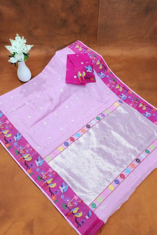 PURE BOTH SIDE PAITHANI BORDER ZARIKOTA HANDLOOM SAREE S-174