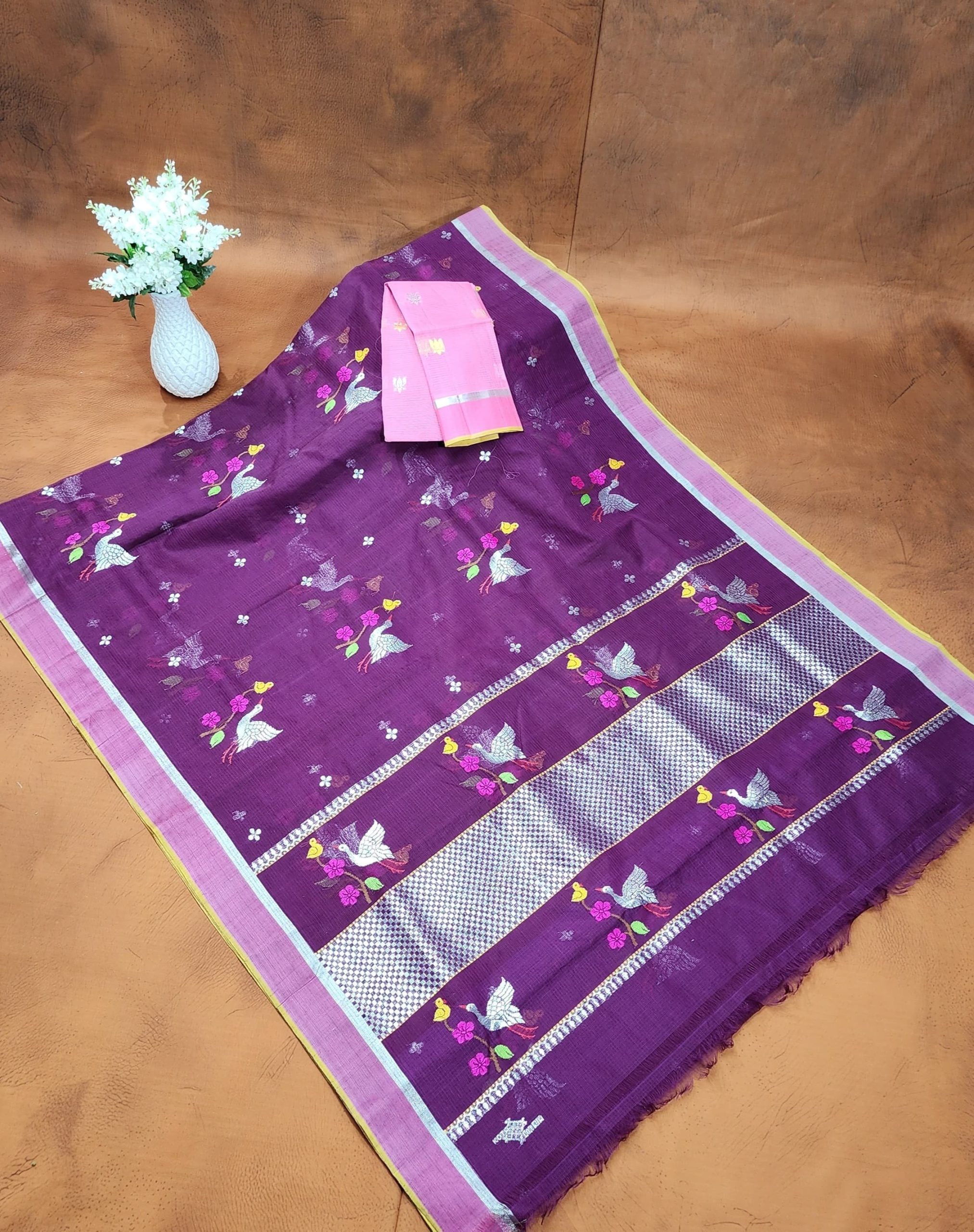 PURE ZARIKOTA HANDLOOM BUTA SAREE WITH BLOUSE B2022