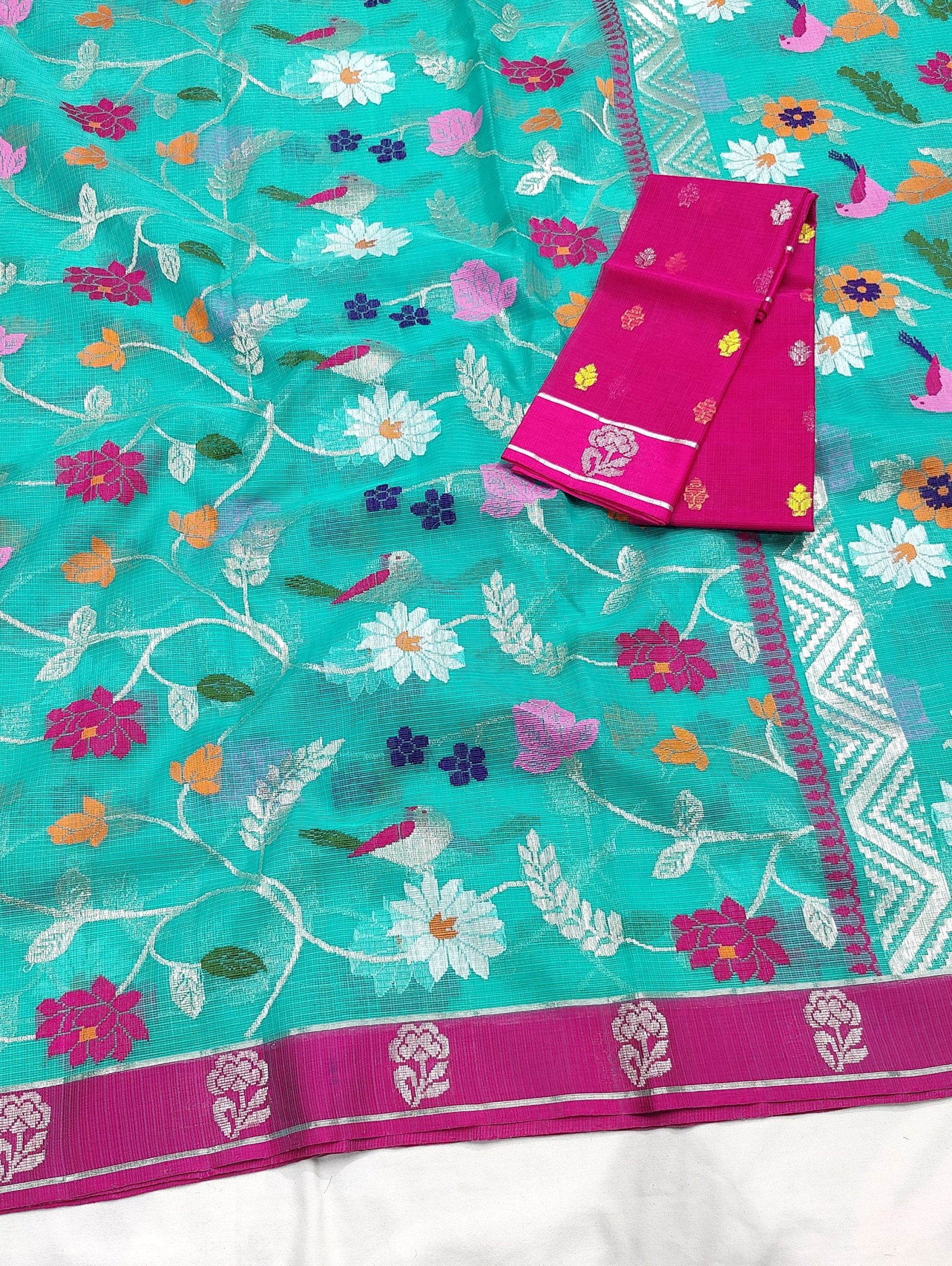 PURE ALL OVER JAAL ZARIKOTA HANDLOOM SAREE WITH BLOUSE_J635 - Image 2