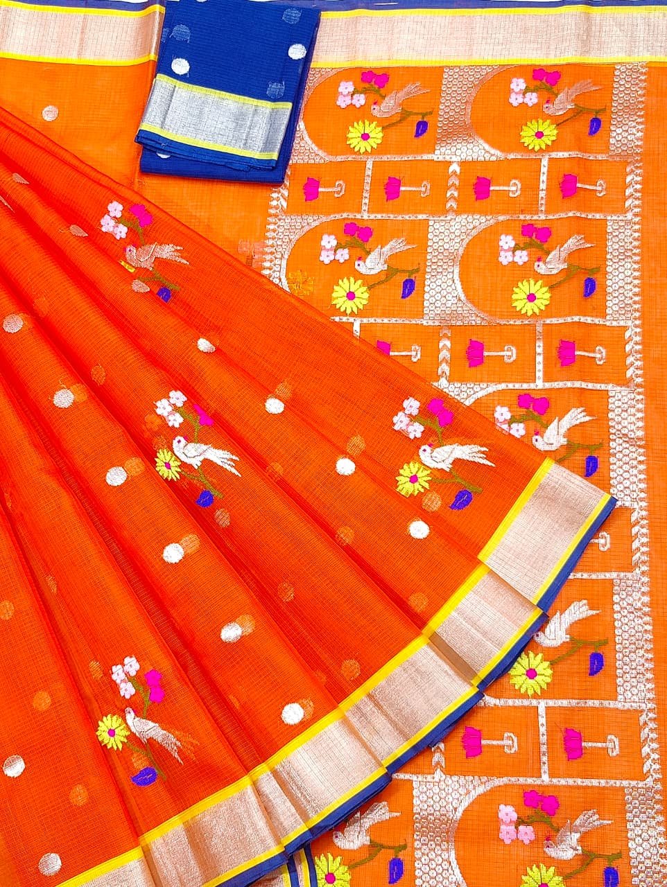 PURE ZARIKOTA HANDLOOM BUTA SAREE WITH BLOUSE B2038