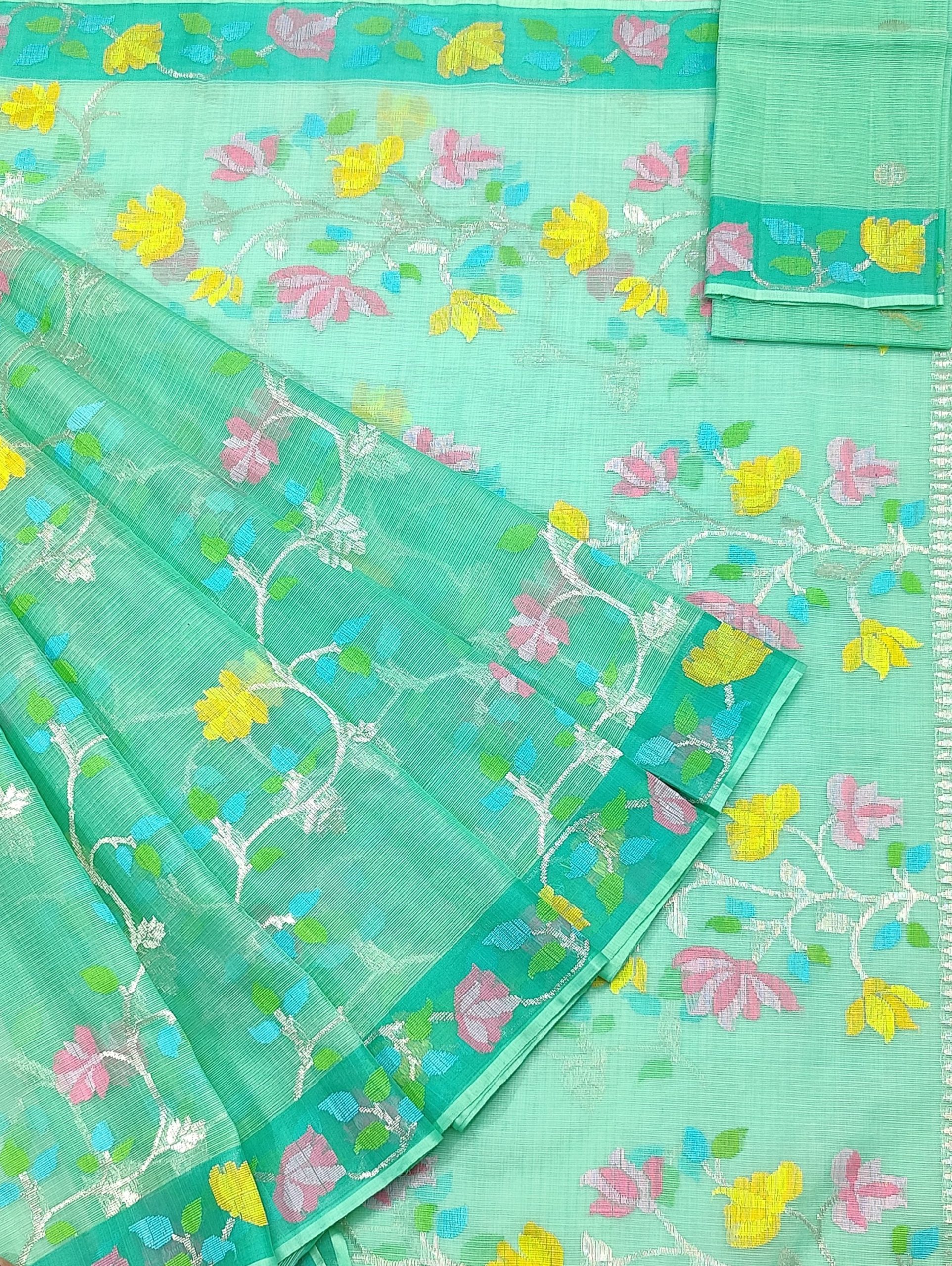 PURE ALL OVER JAAL ZARIKOTA HANDLOOM SAREE WITH BLOUSE_J641
