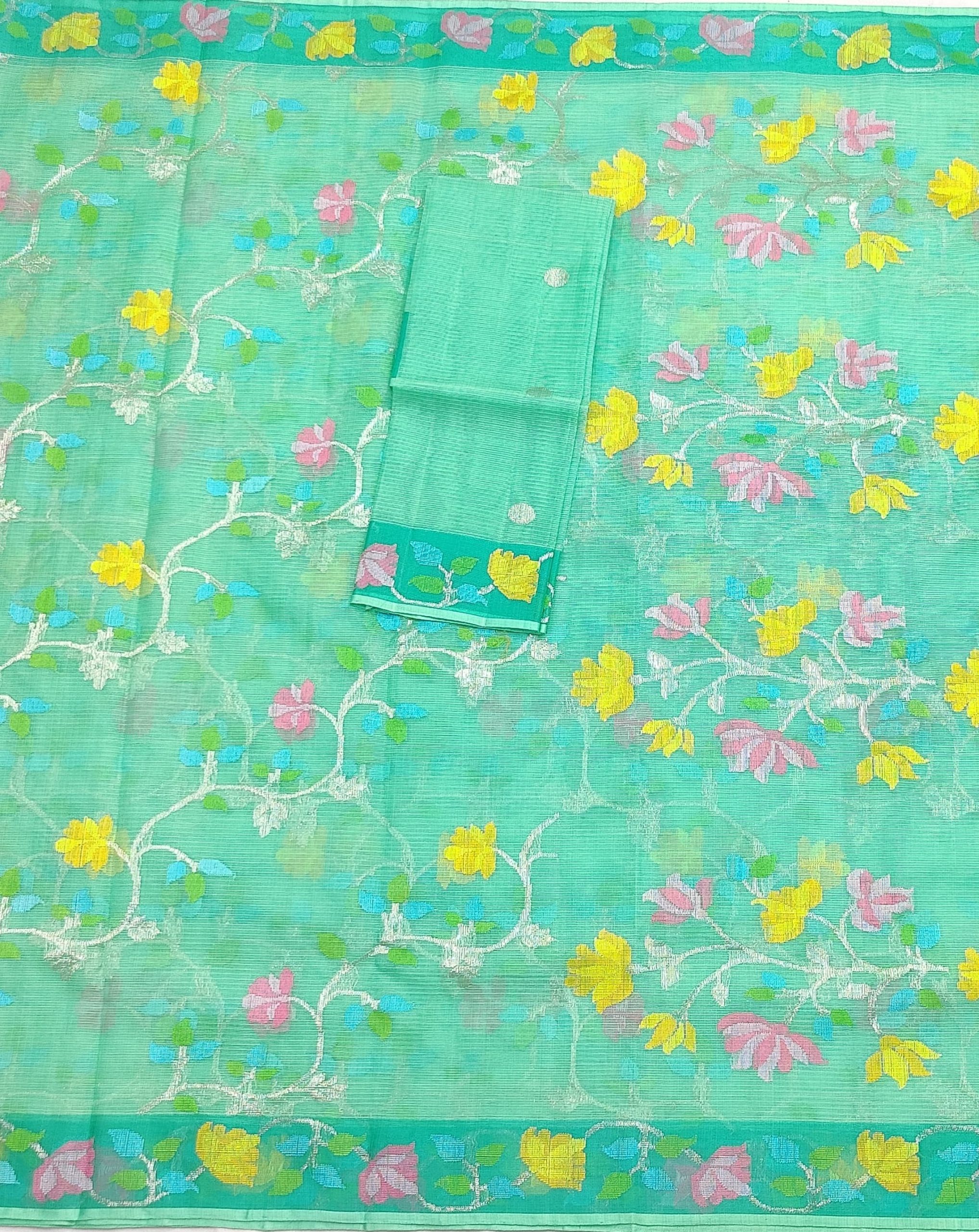 PURE ALL OVER JAAL ZARIKOTA HANDLOOM SAREE WITH BLOUSE_J641 - Image 3