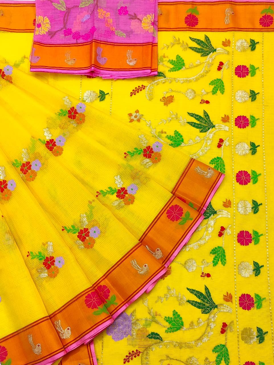 PURE ZARIKOTA HANDLOOM BUTA SAREE WITH BLOUSE B2046
